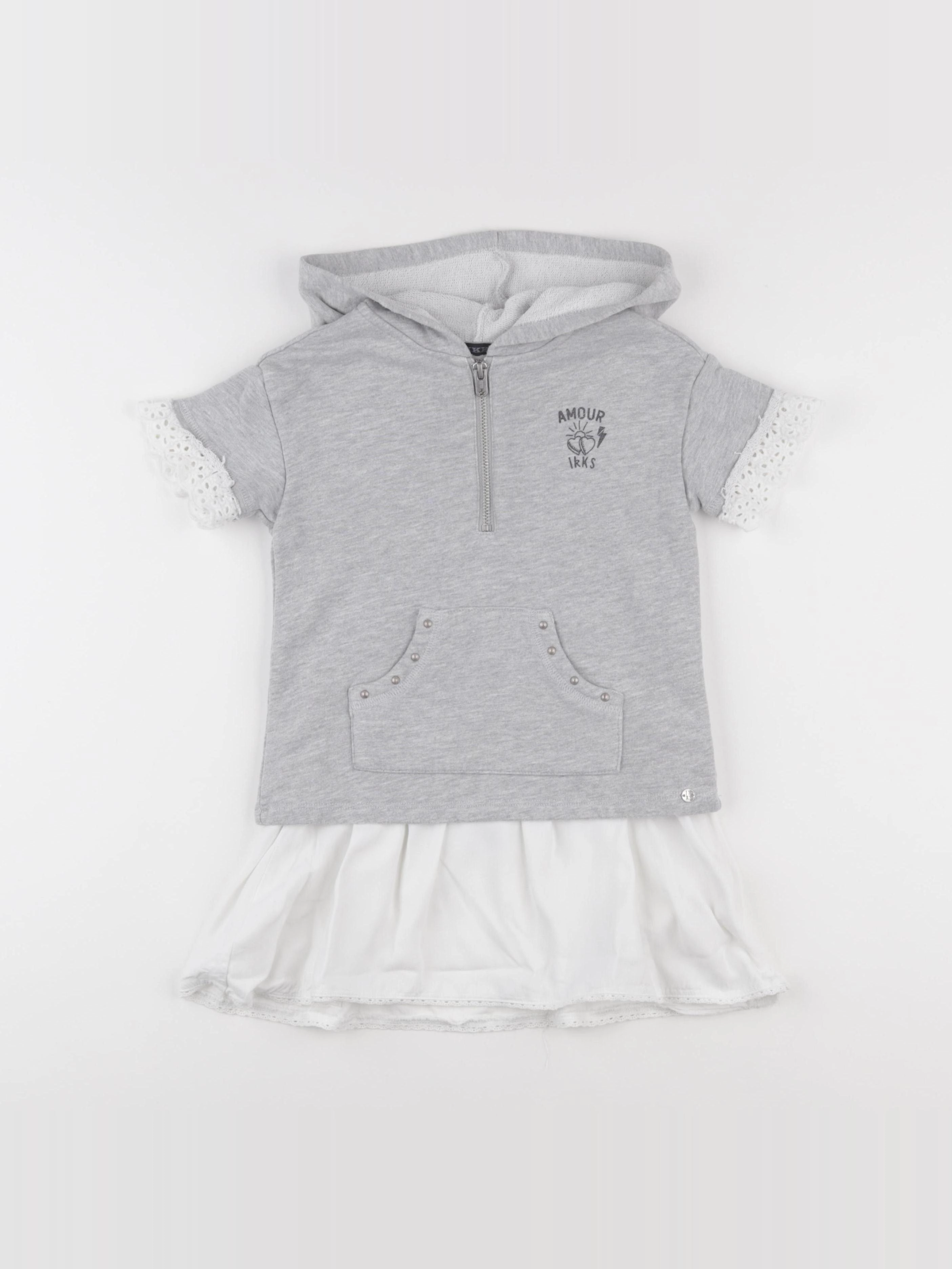 IKKS - robe gris - 4 ans