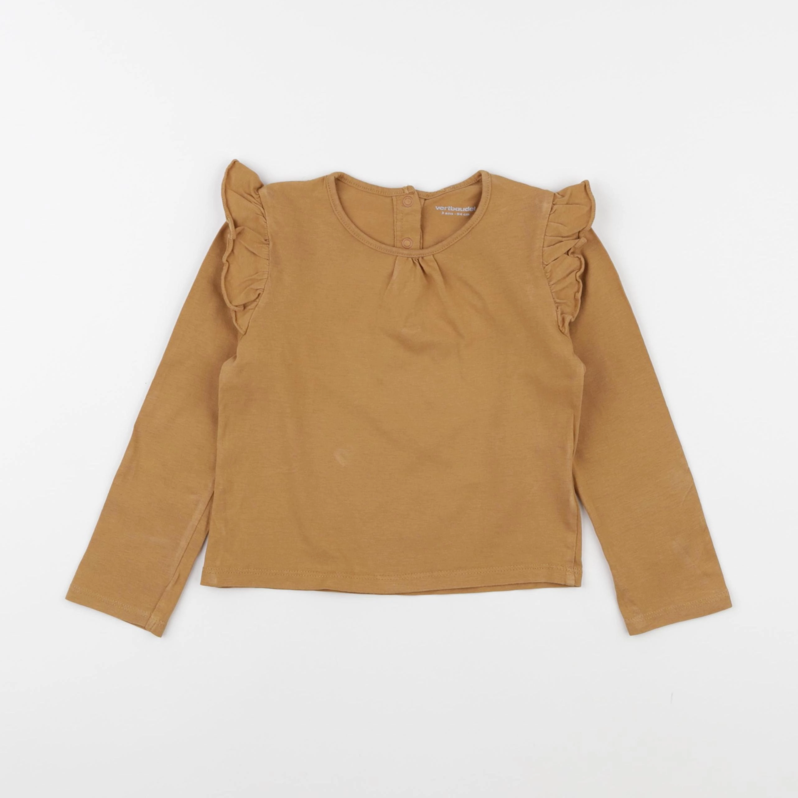 Vertbaudet - tee-shirt marron - 3 ans