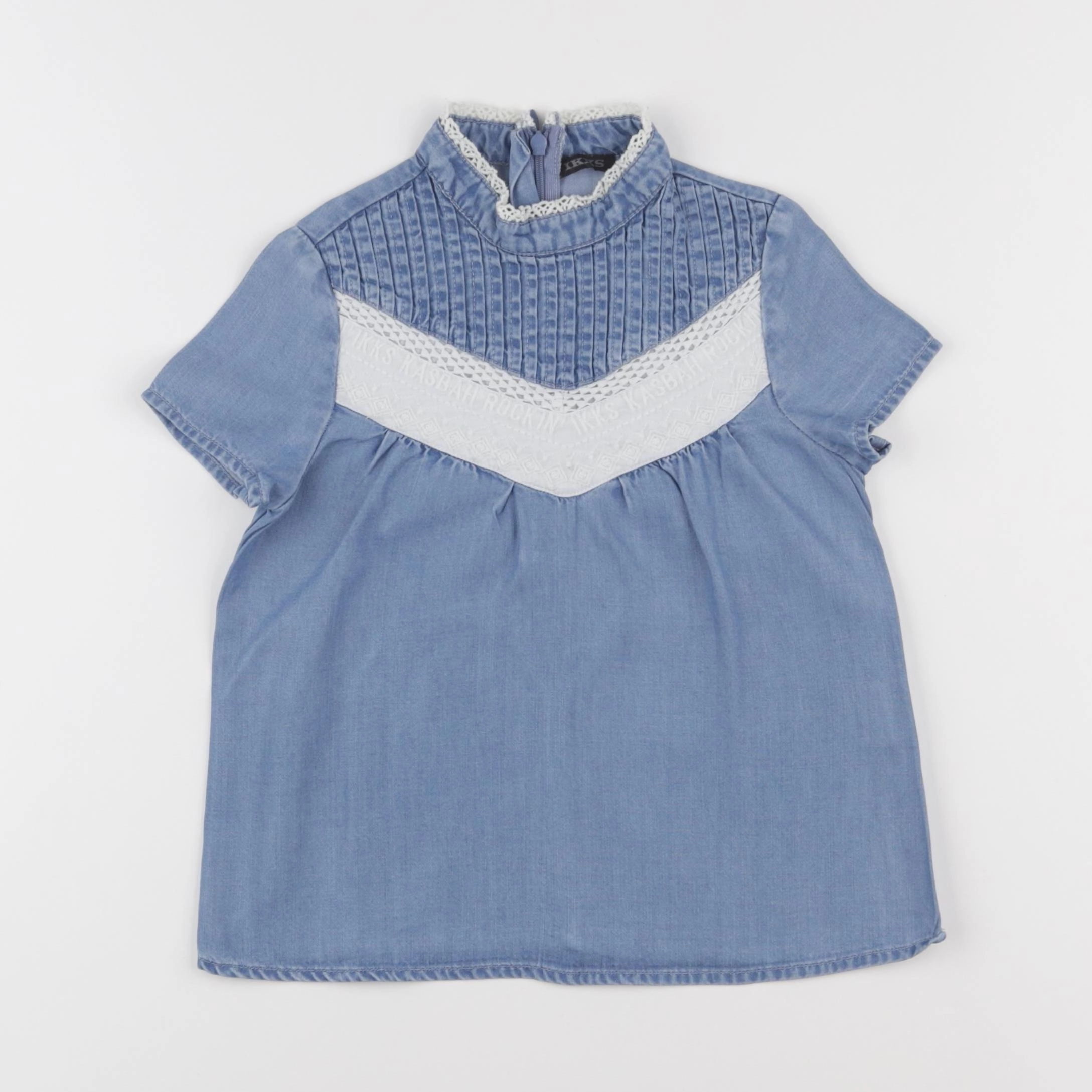 IKKS - blouse bleu - 4 ans