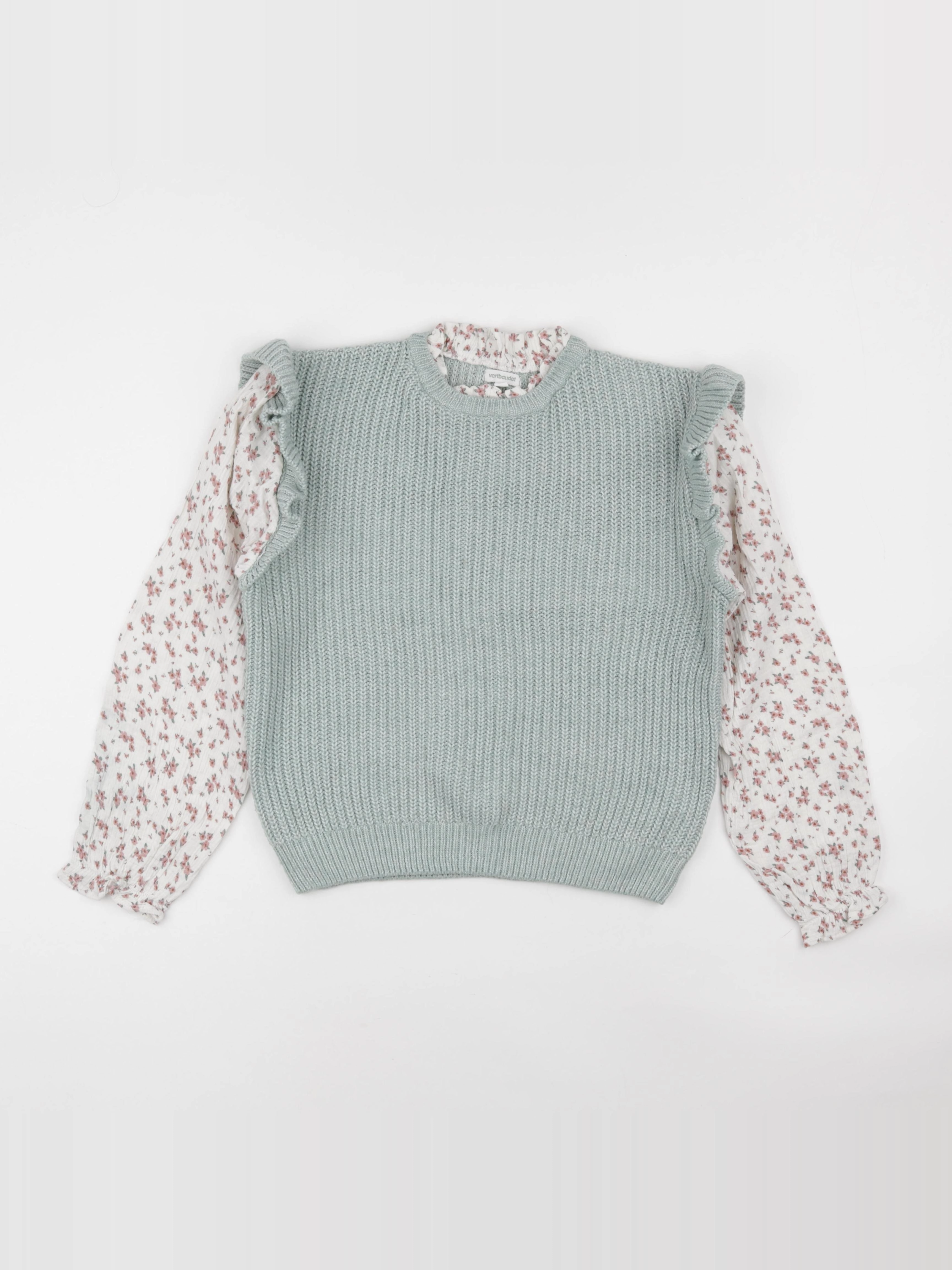 Vertbaudet - pull vert - 12 ans