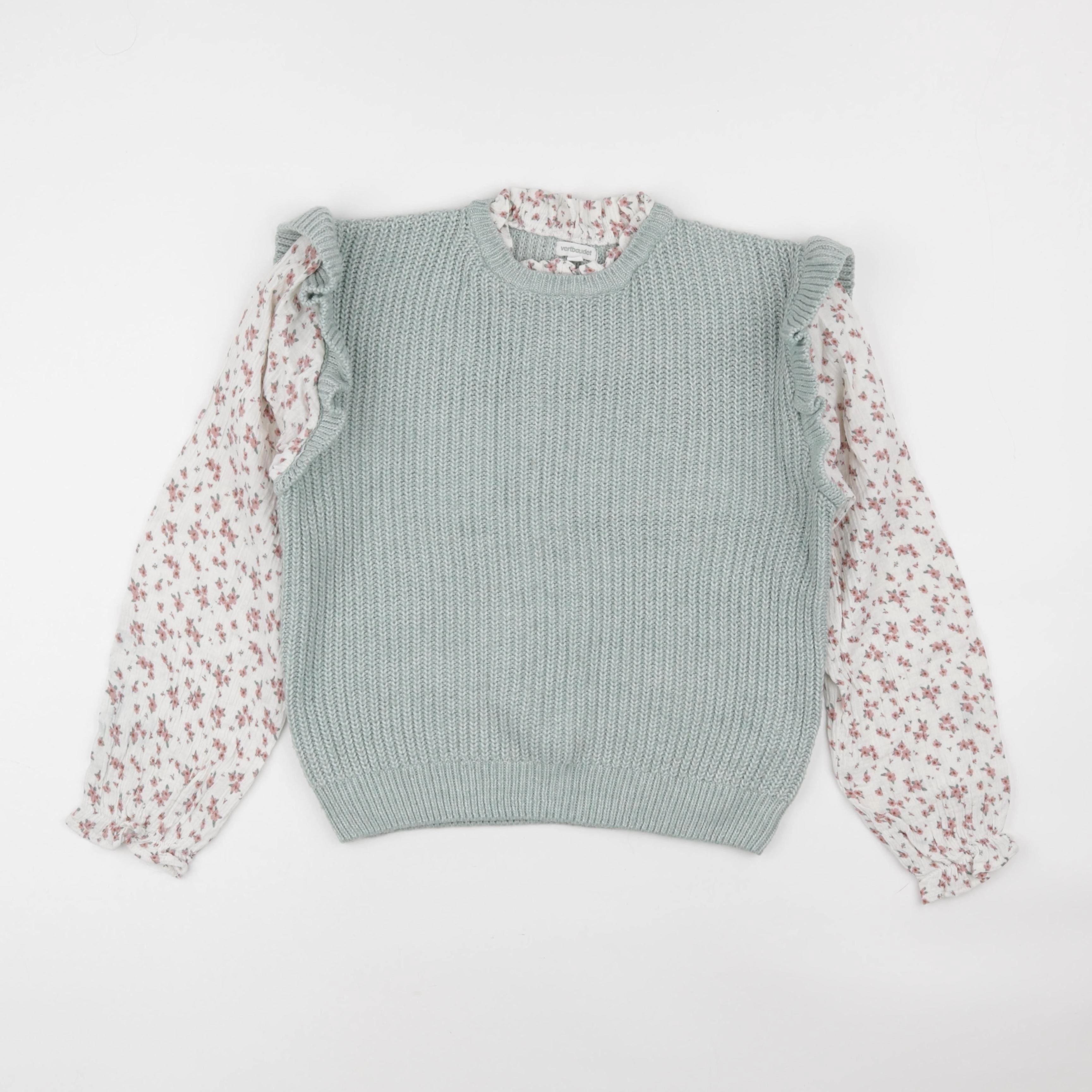 Vertbaudet - pull vert - 12 ans