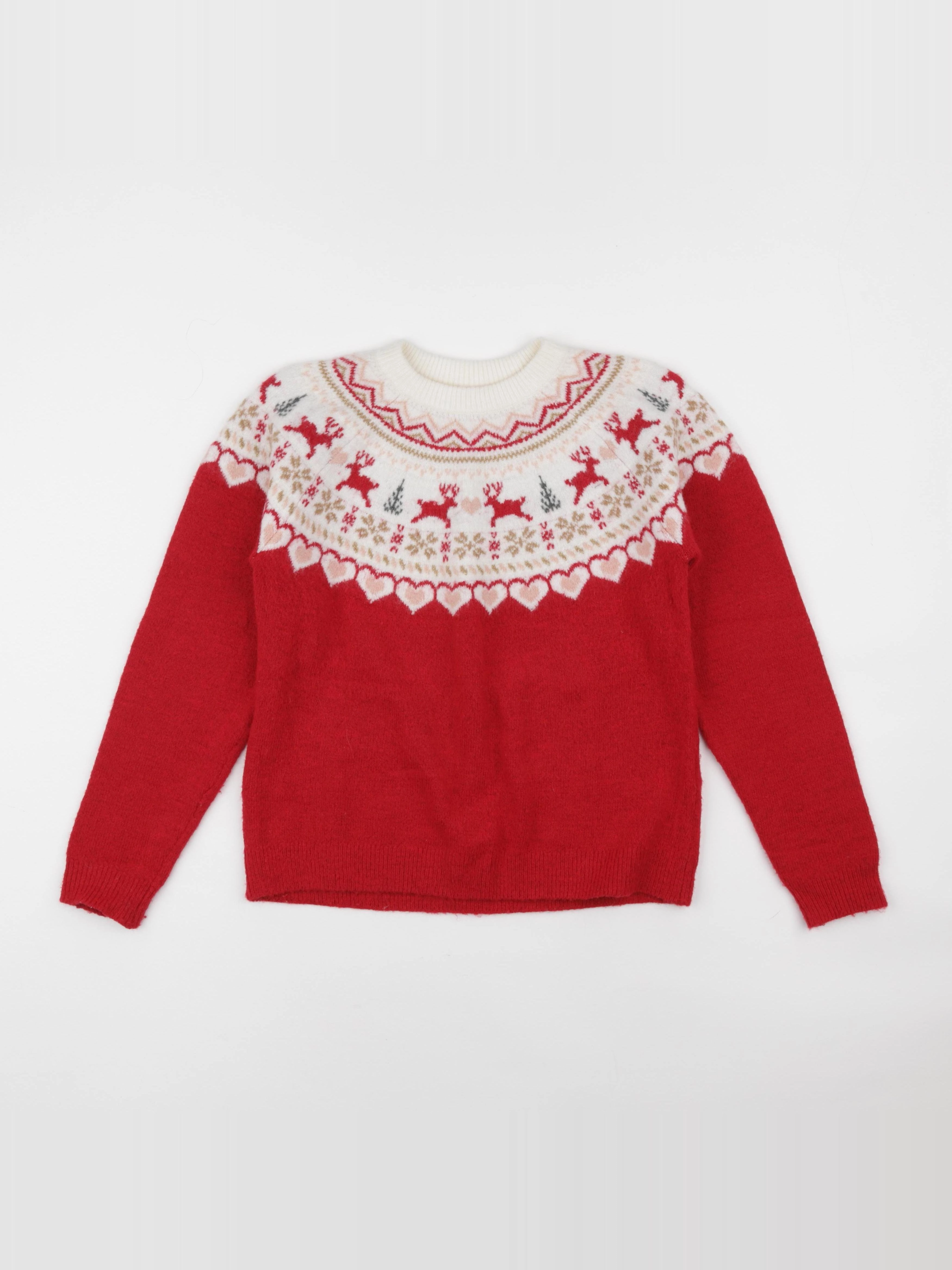 Vertbaudet - pull rouge - 10 ans