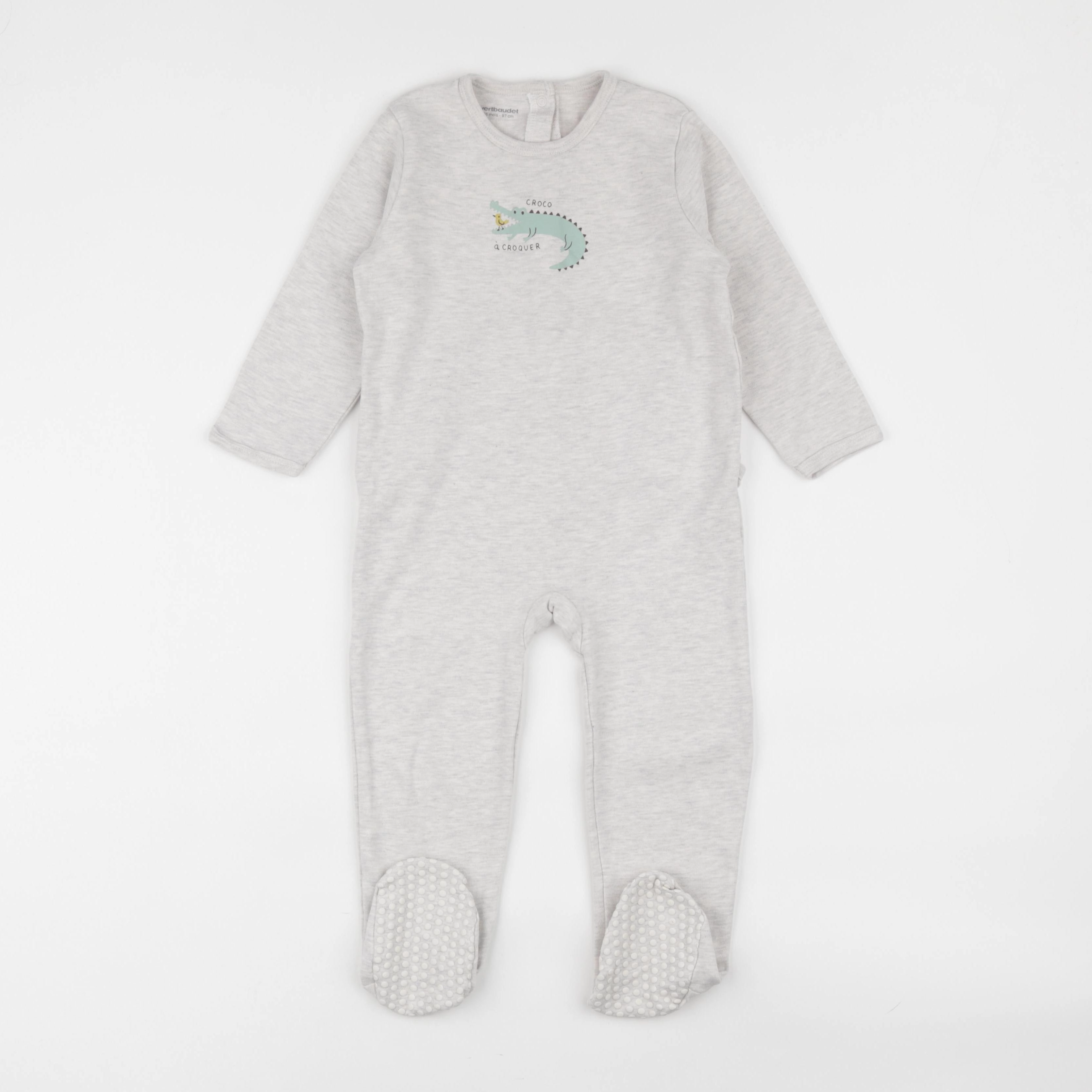 Vertbaudet - pyjama coton gris - 36 mois