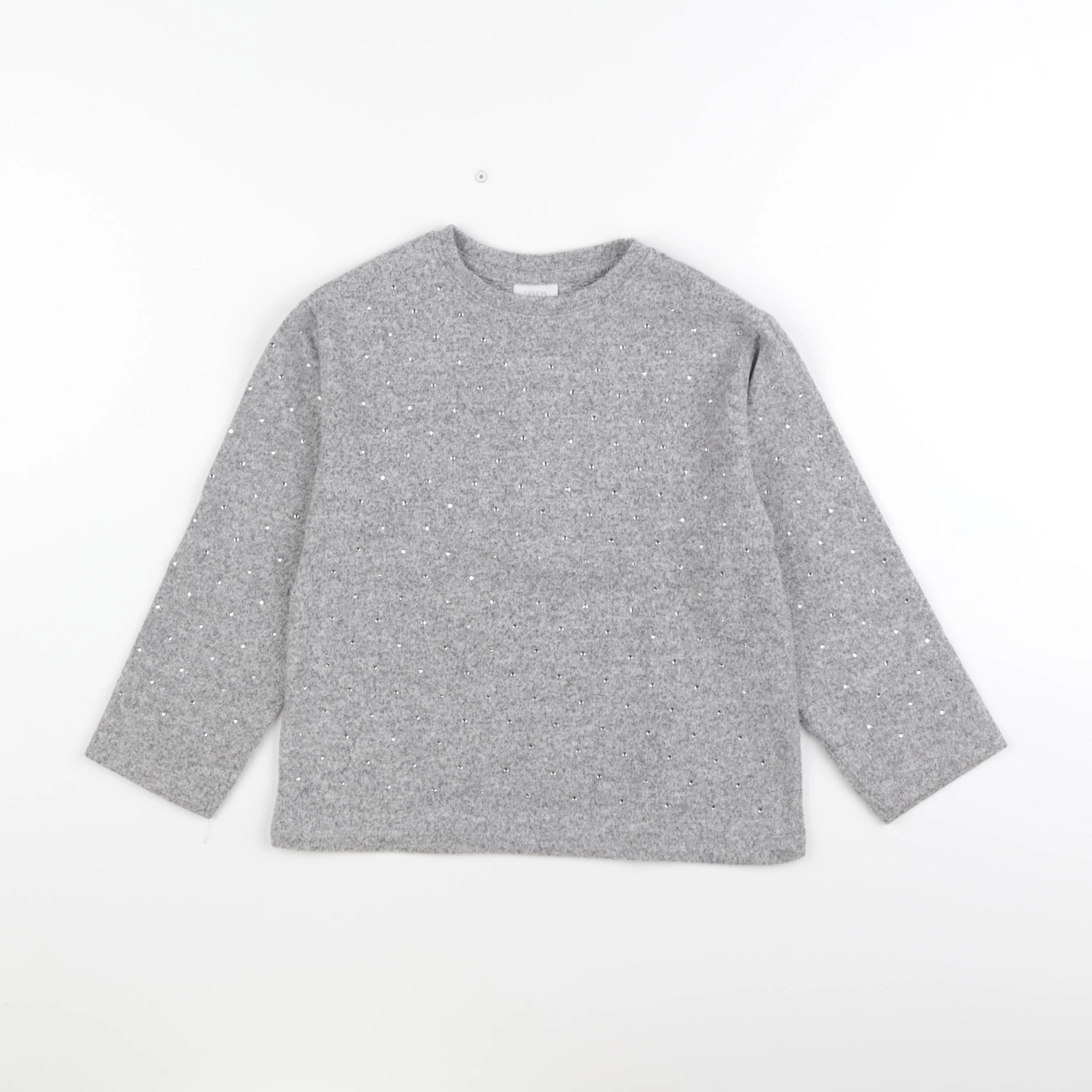 Zara - pull gris, argent - 6 ans