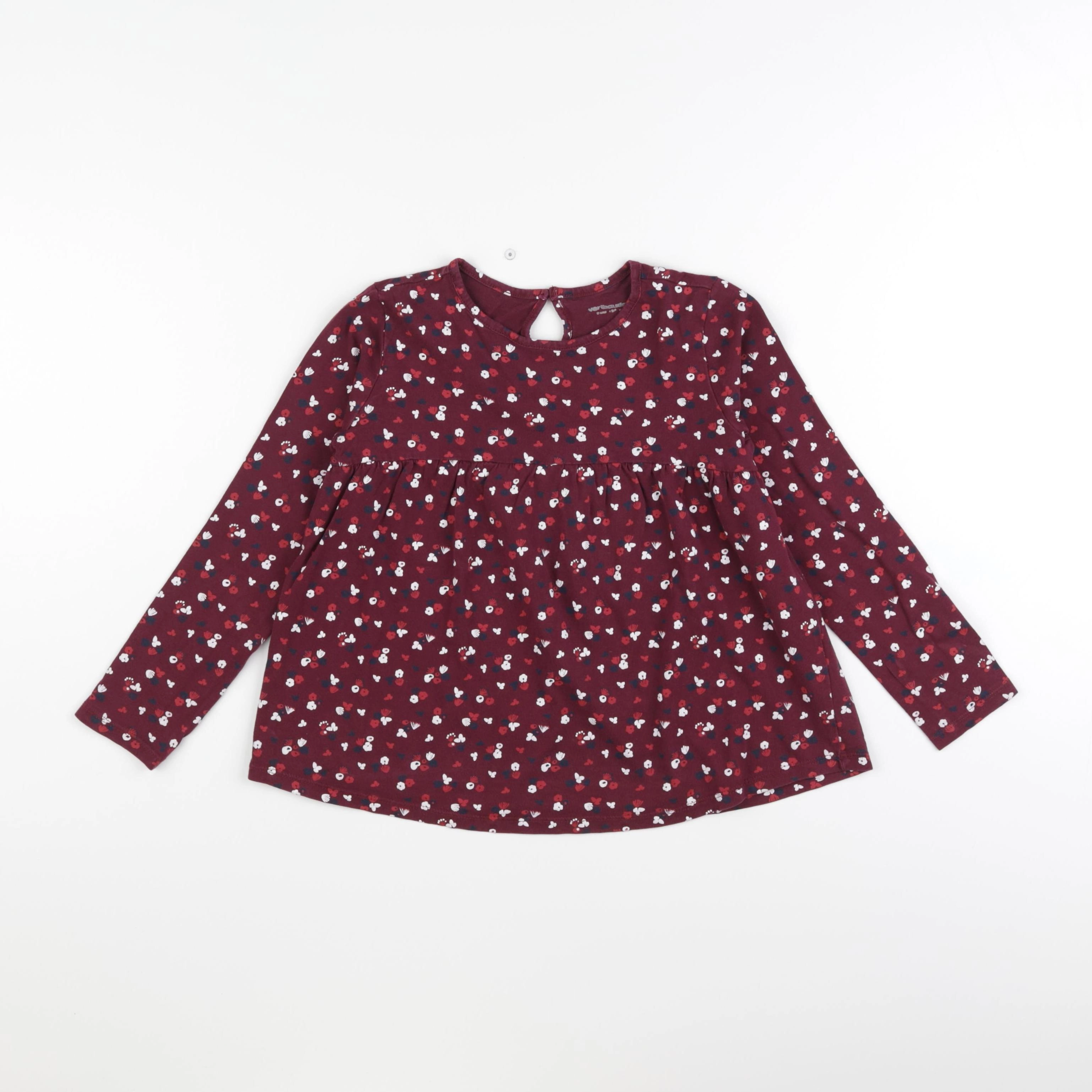 Vertbaudet - blouse rouge - 6 ans