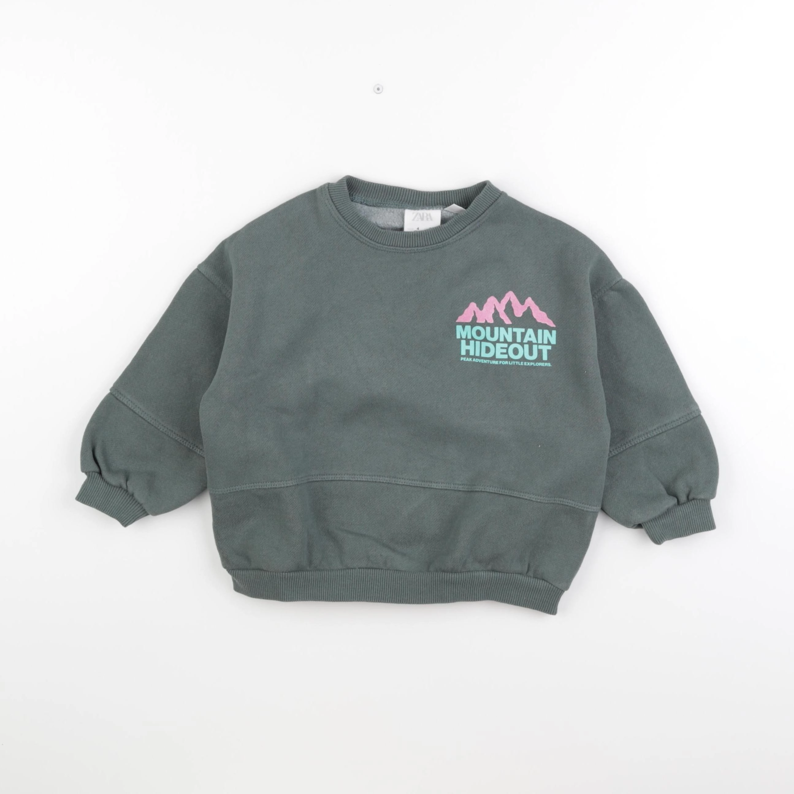 Zara - sweat imprimé au dos multicolore - 4 ans