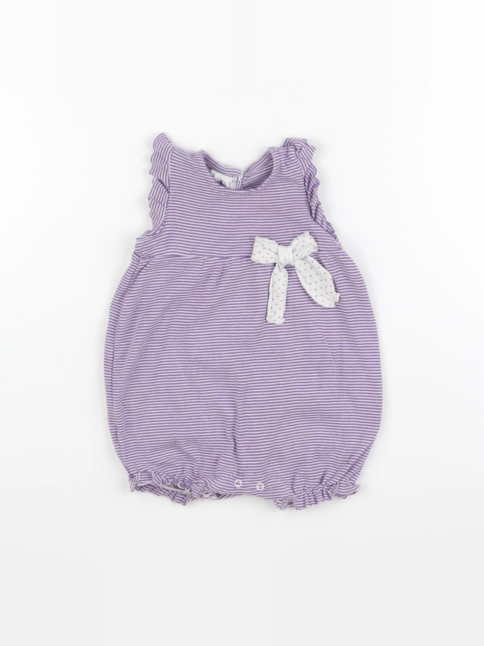 Petit Bateau - combinaison violet - 6 mois