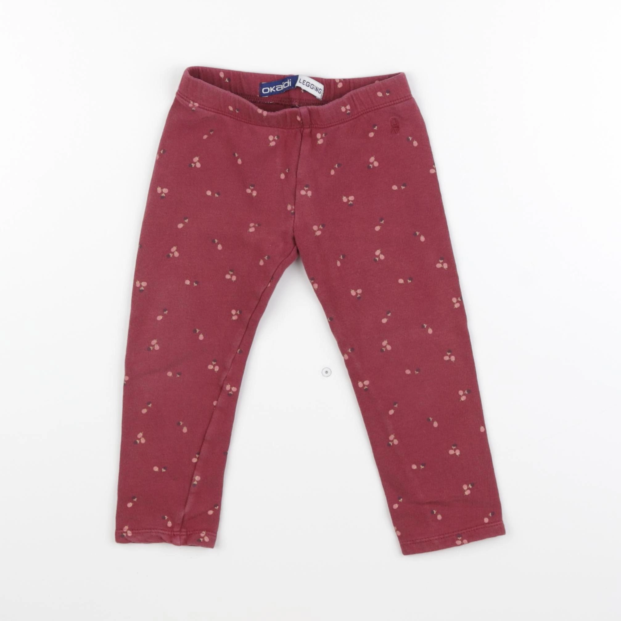 Okaidi - legging doublé rouge - 3 ans