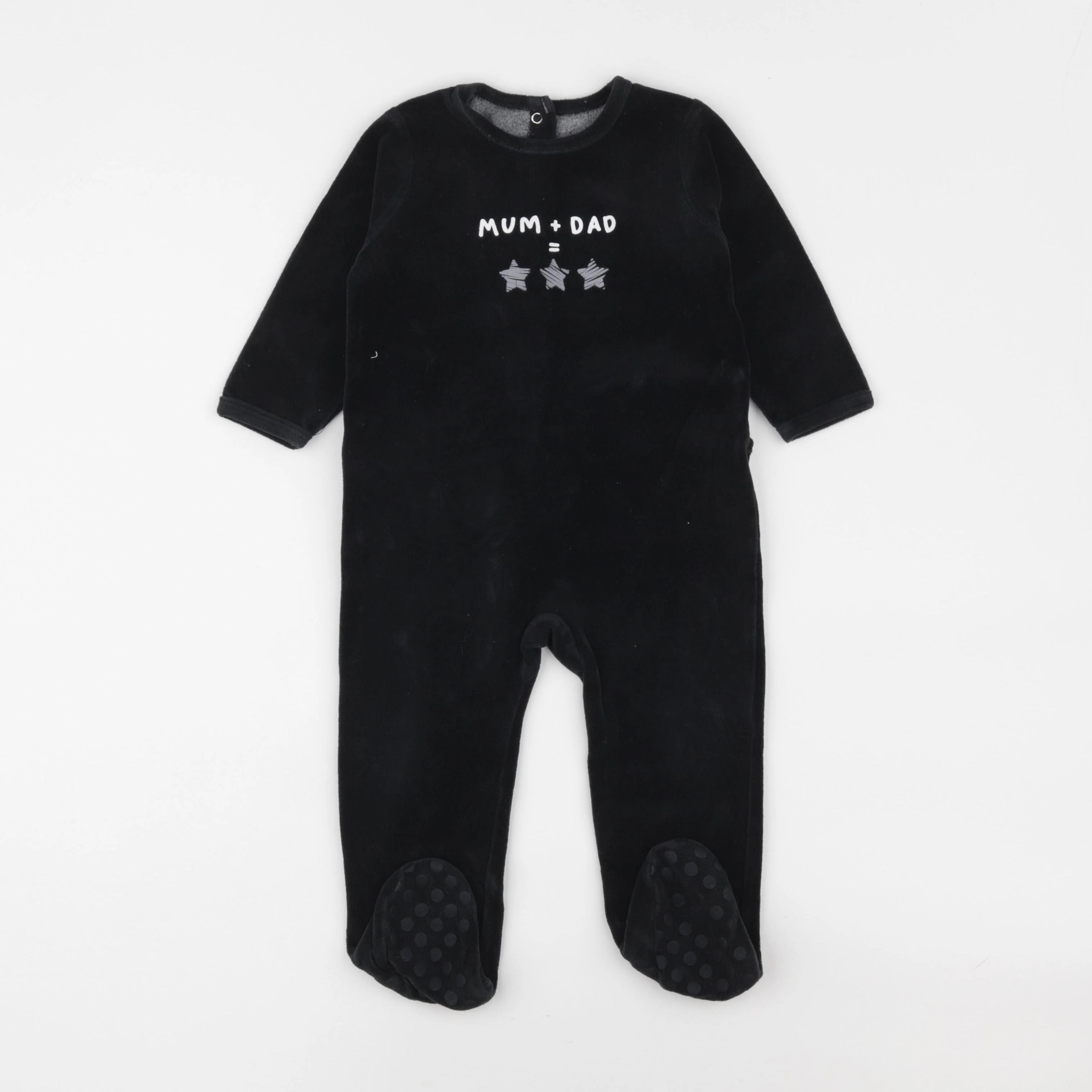 Vertbaudet - pyjama velours noir - 18 mois