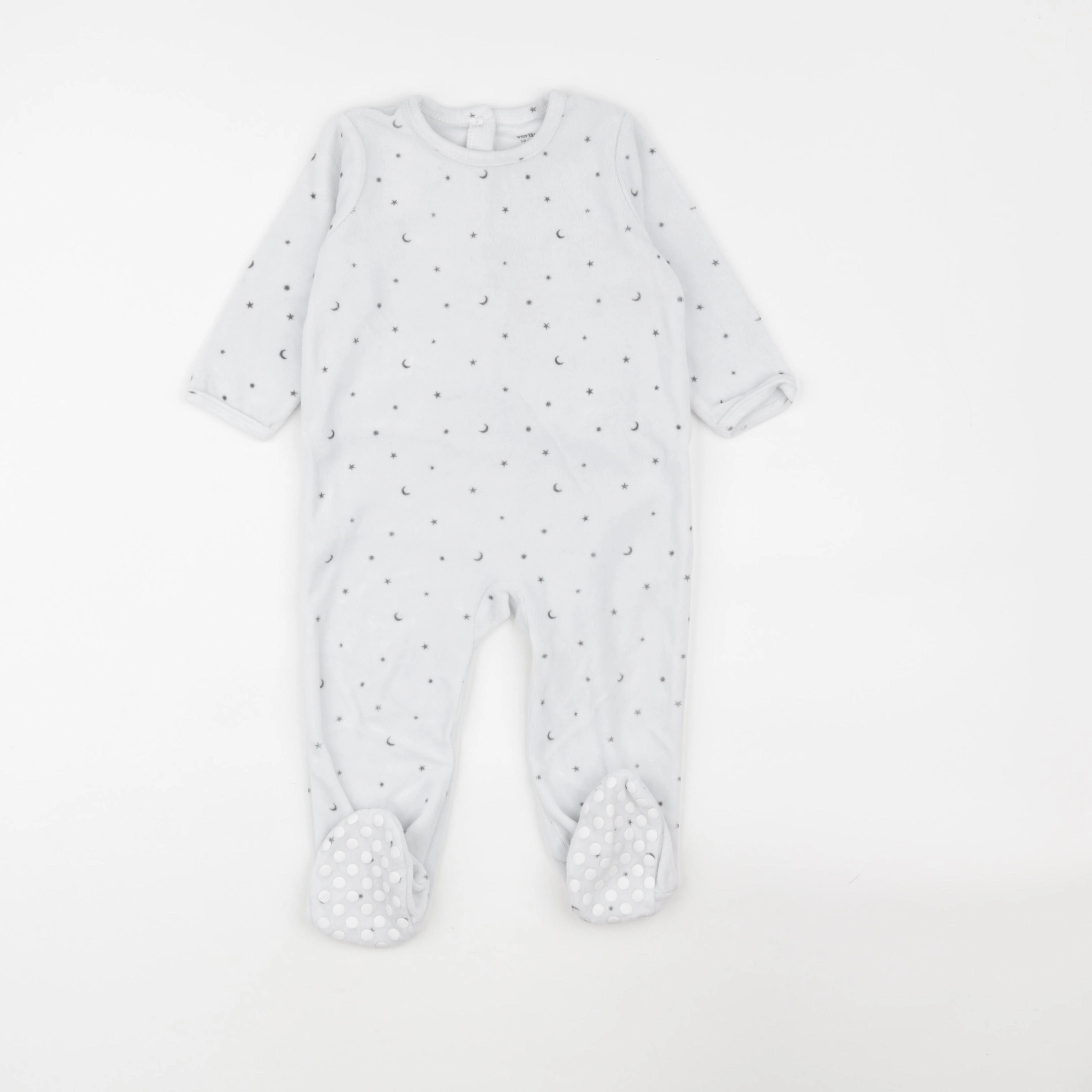 Vertbaudet - pyjama velours blanc - 18 mois