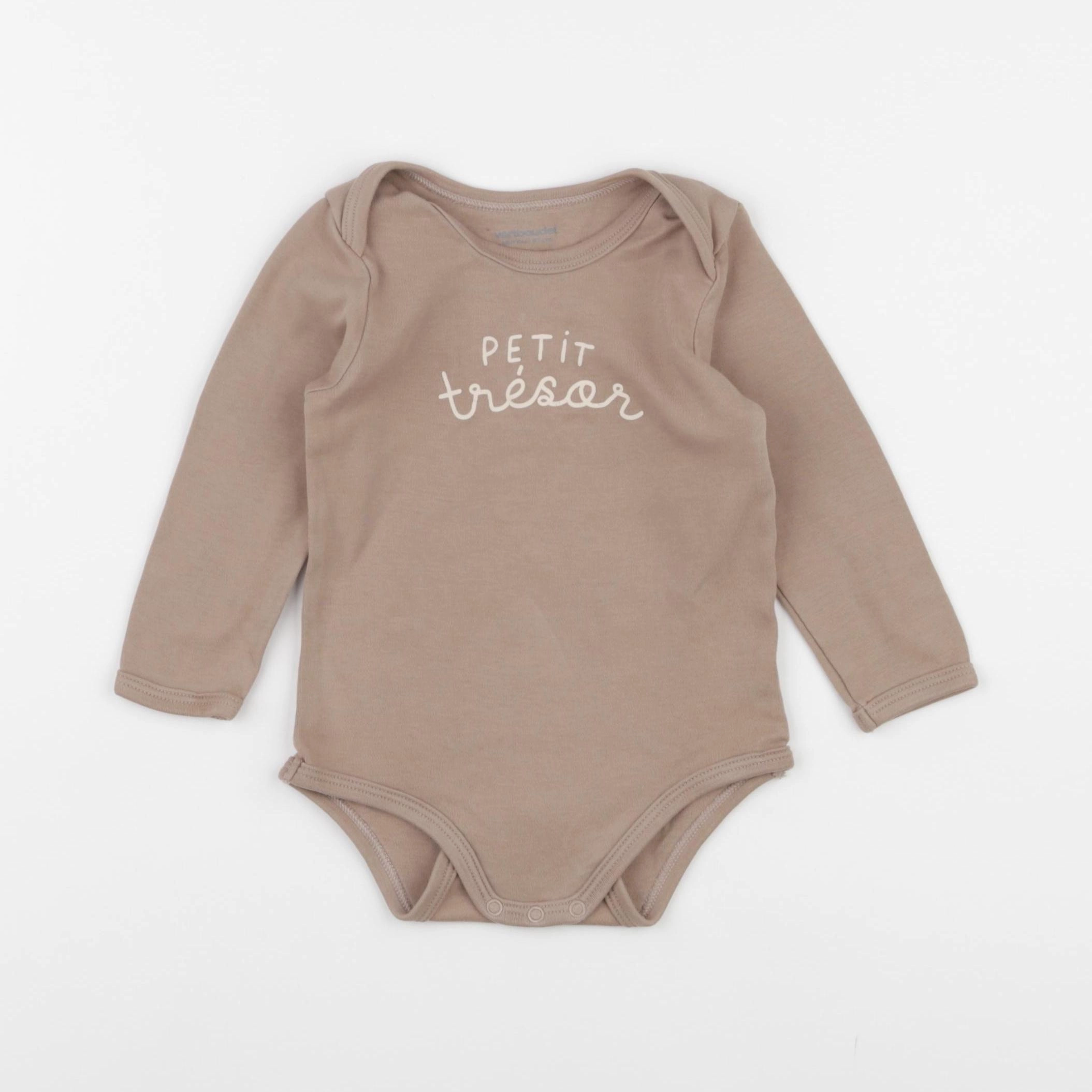Vertbaudet - body marron - 18 mois