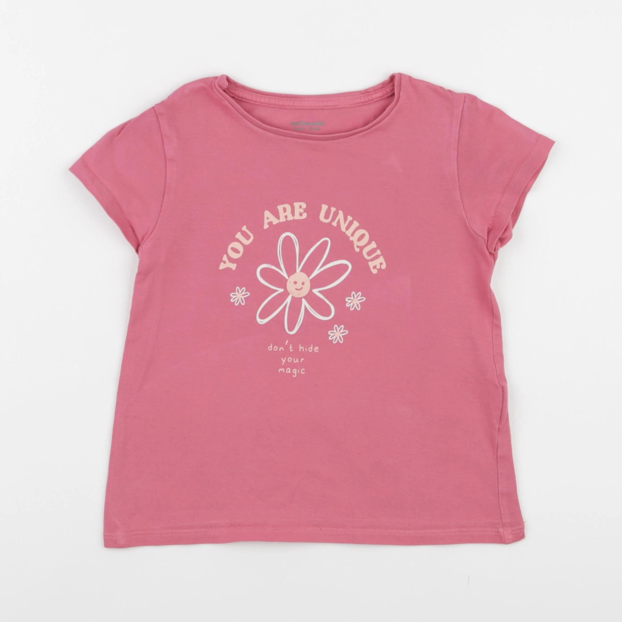 Vertbaudet - tee-shirt rose - 5 ans