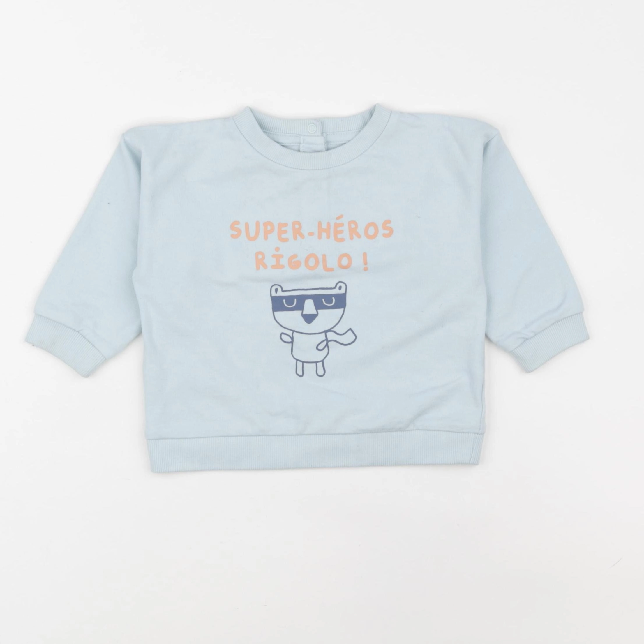 Vertbaudet - sweat bleu - 18 mois