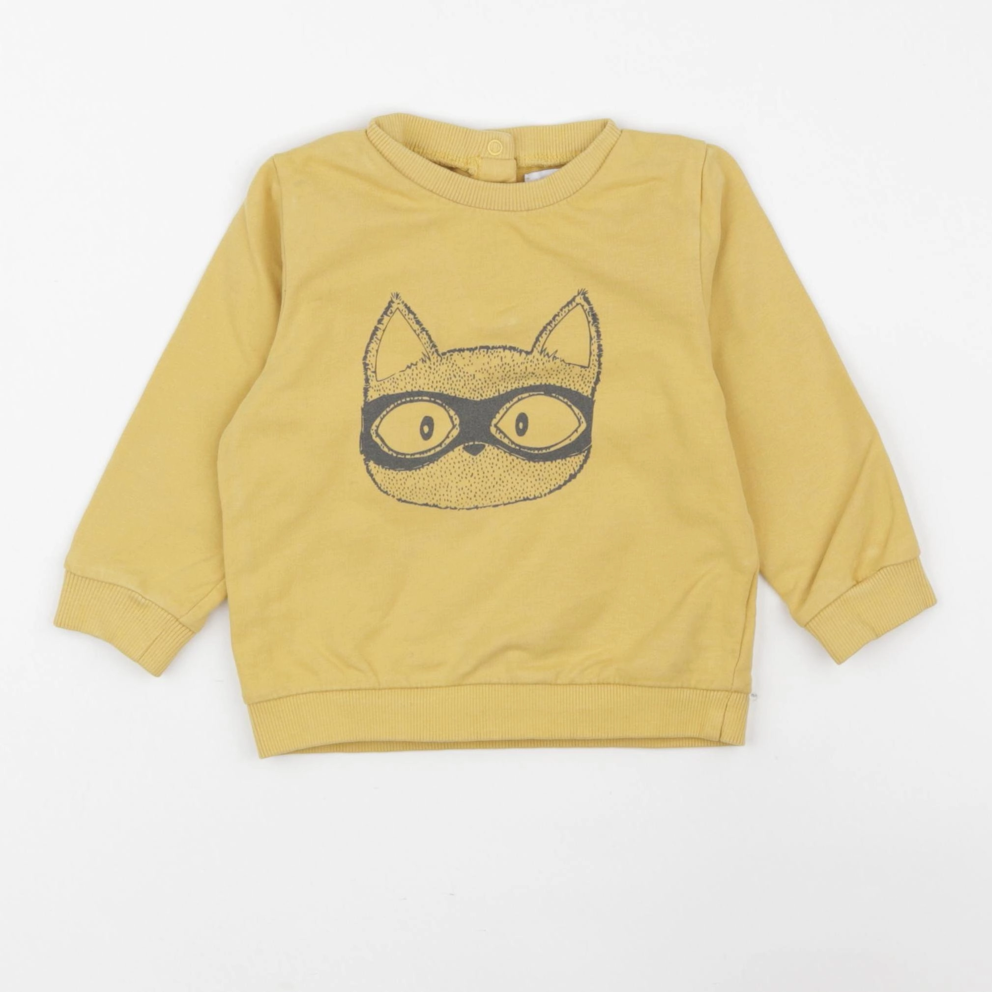 Vertbaudet - sweat jaune - 18 mois