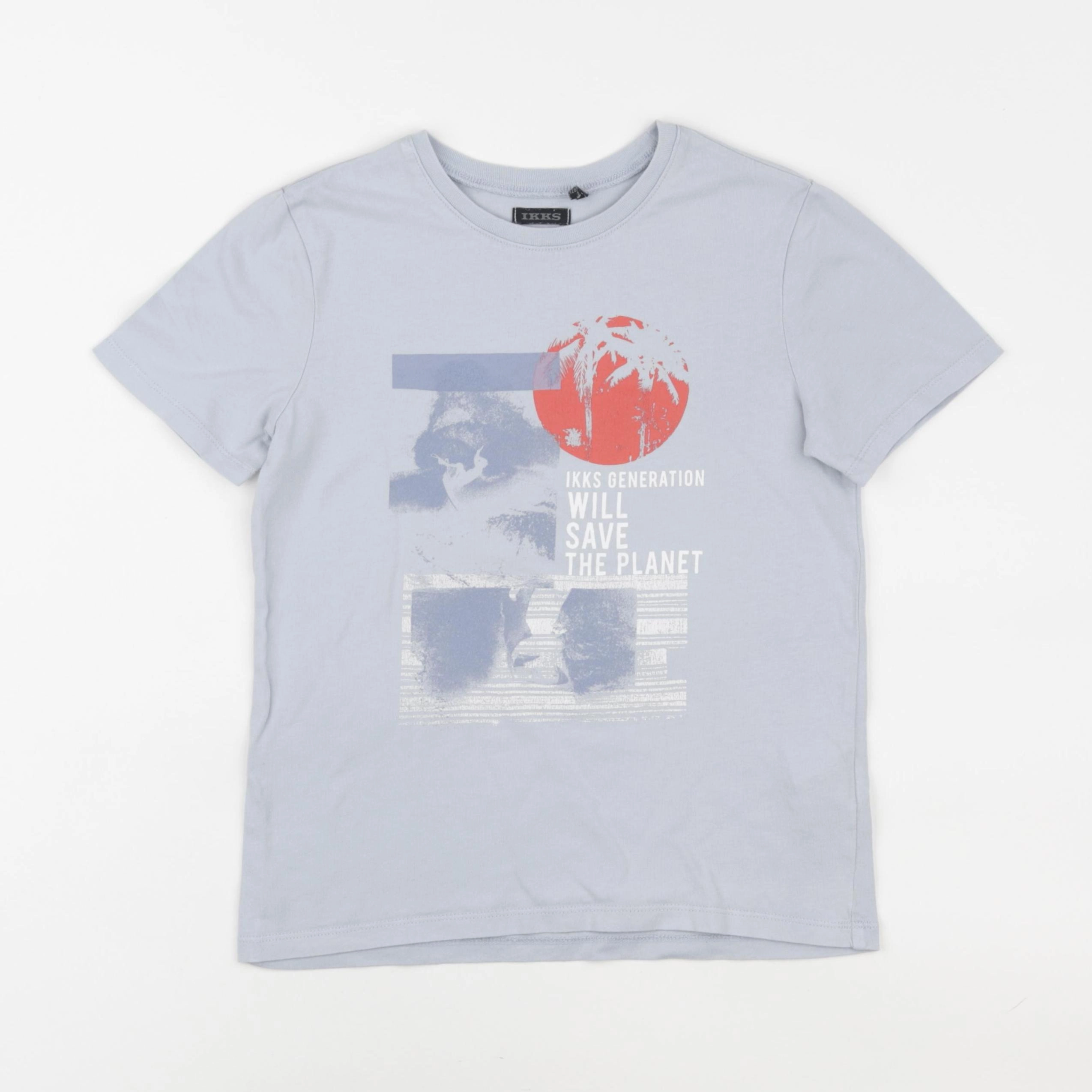 IKKS - tee-shirt bleu - 8 ans