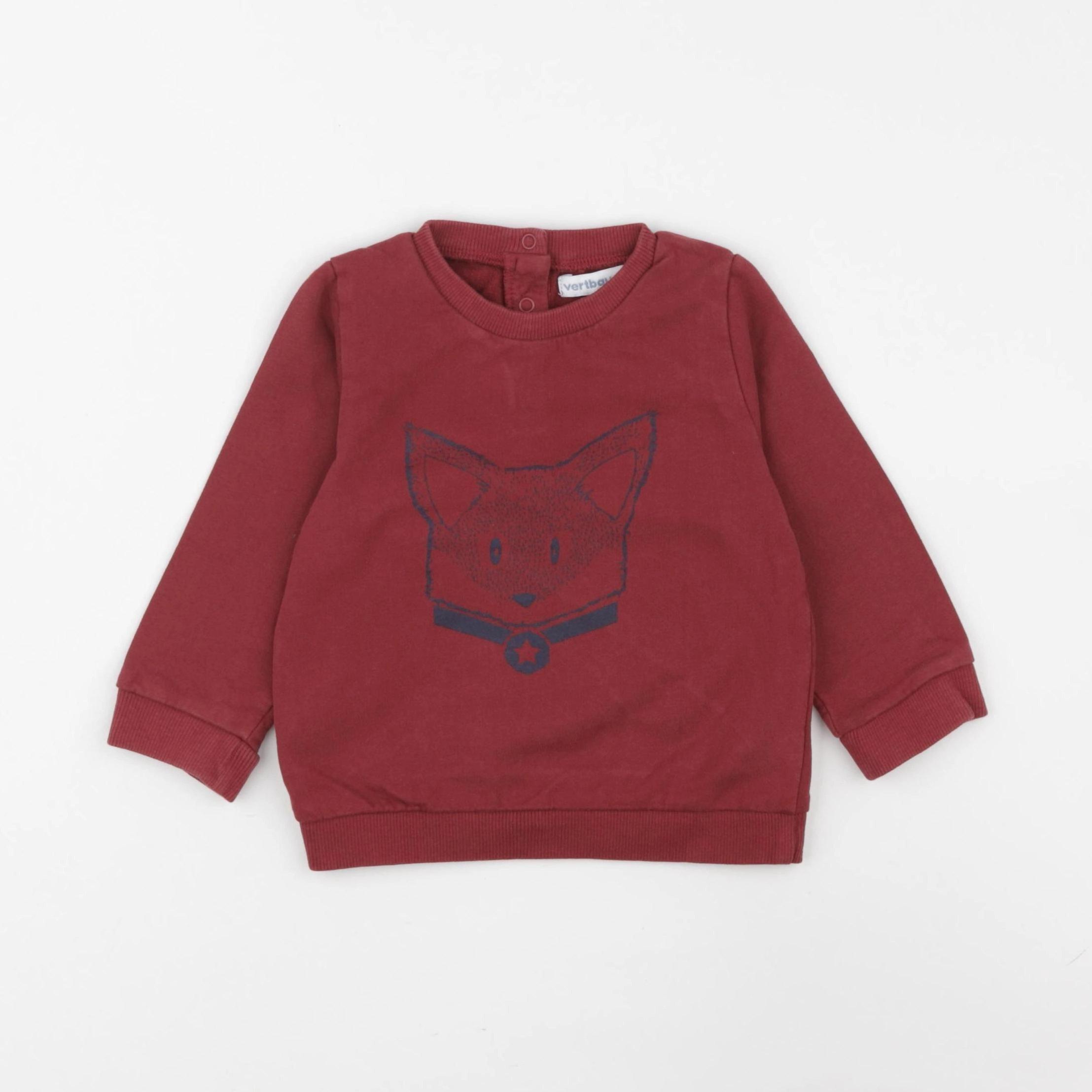 Vertbaudet - sweat rouge - 18 mois