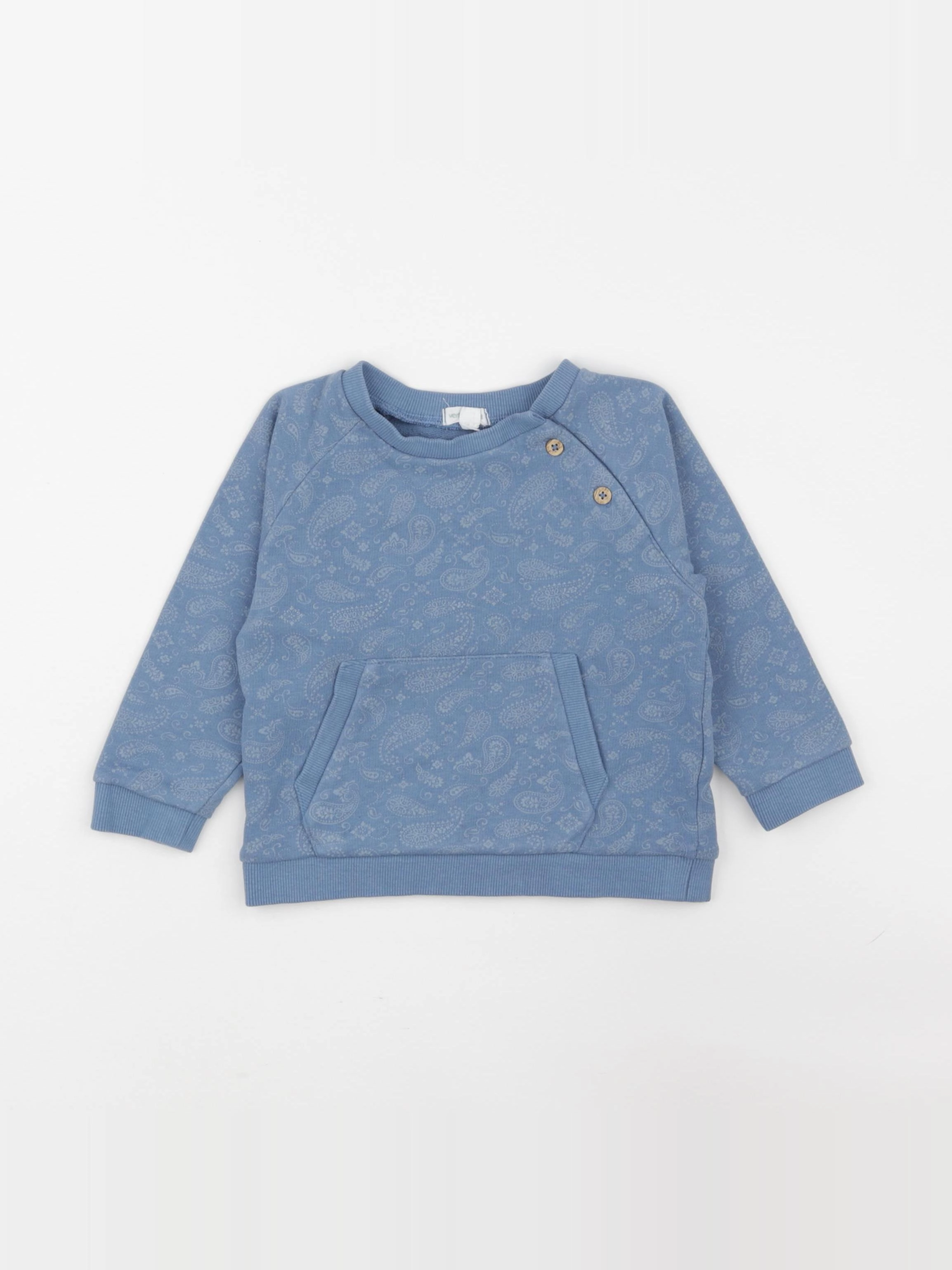 Vertbaudet - sweat bleu - 18 mois