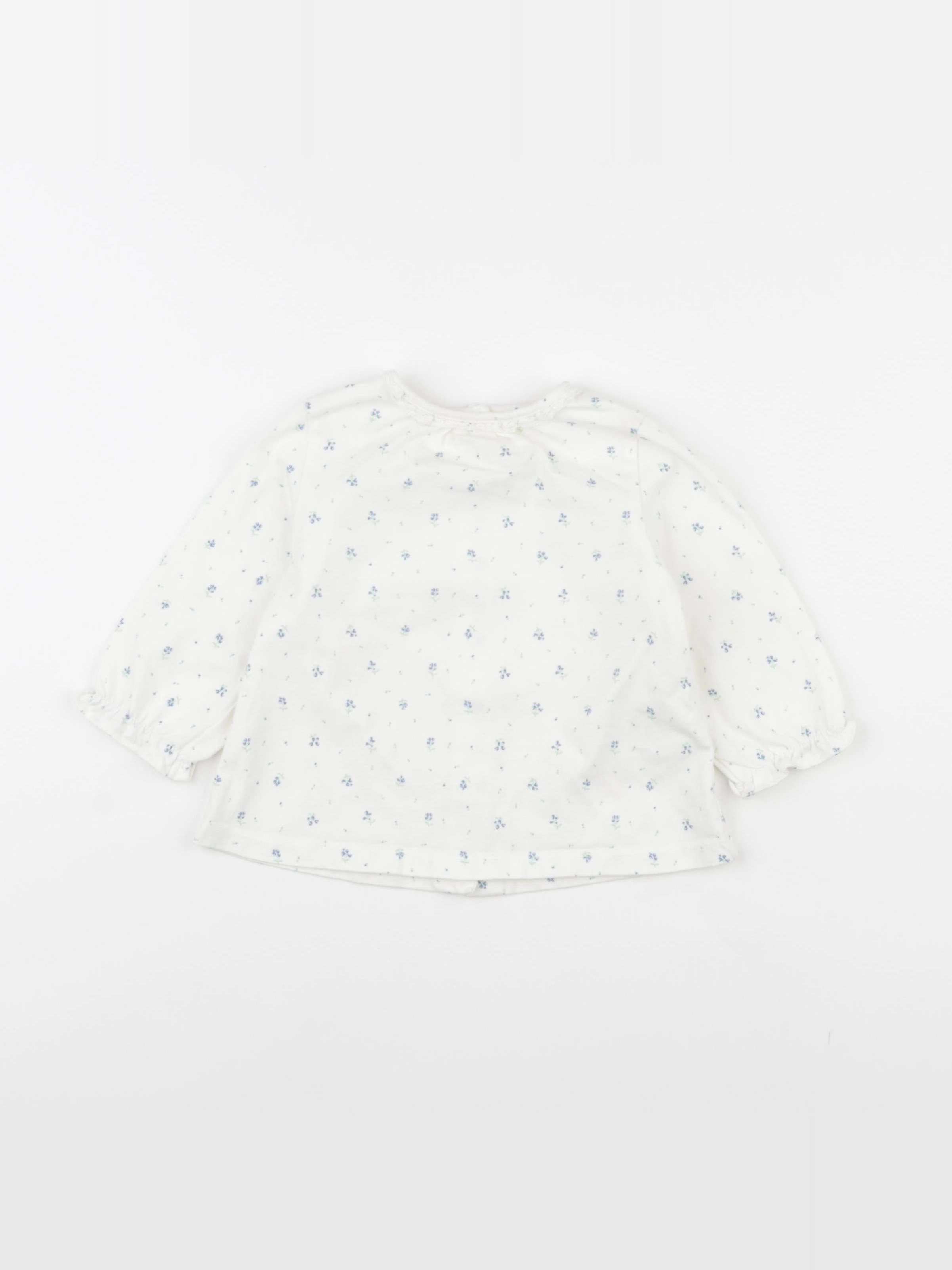 Cyrillus - tee-shirt blanc, bleu - 24 mois