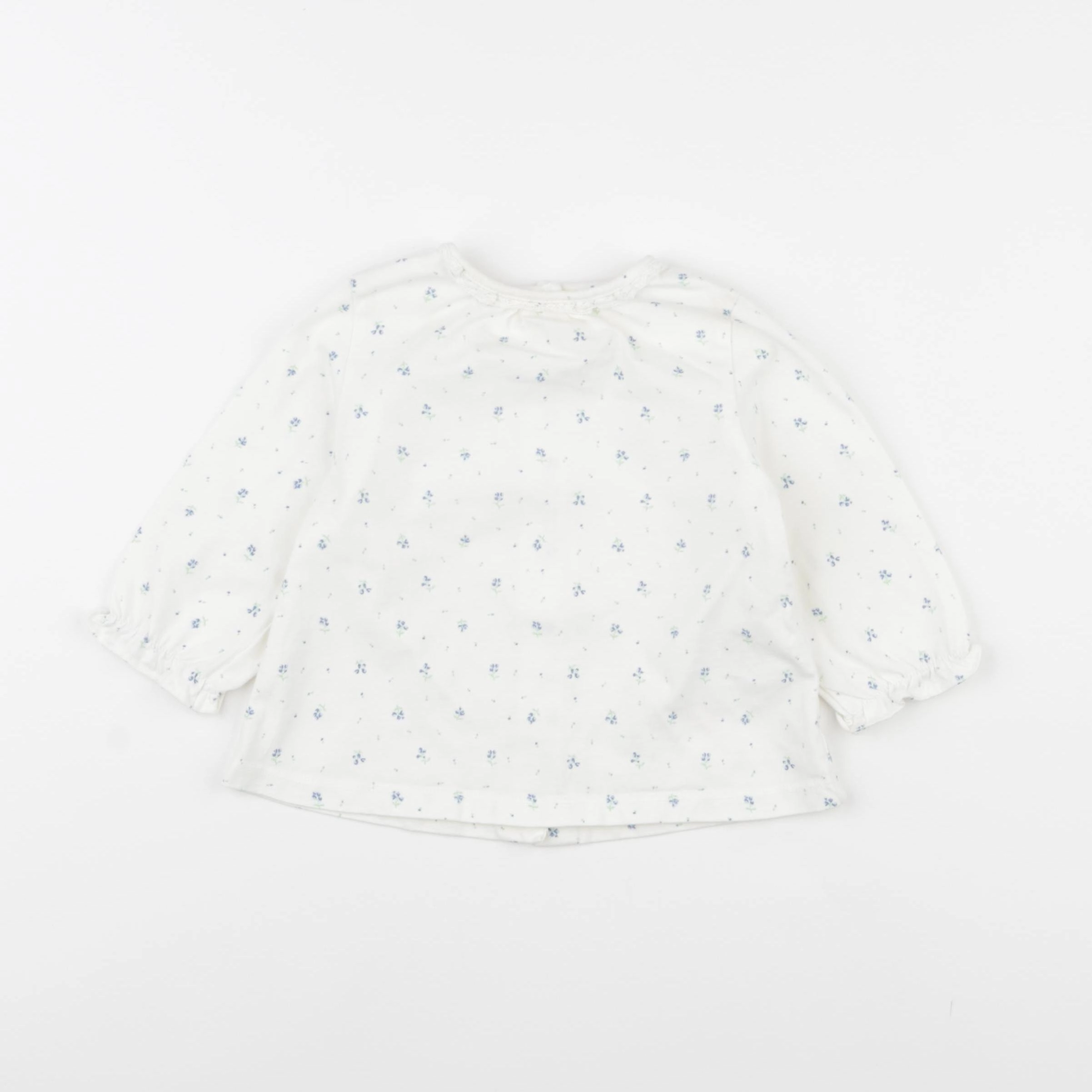 Cyrillus - tee-shirt blanc, bleu - 24 mois