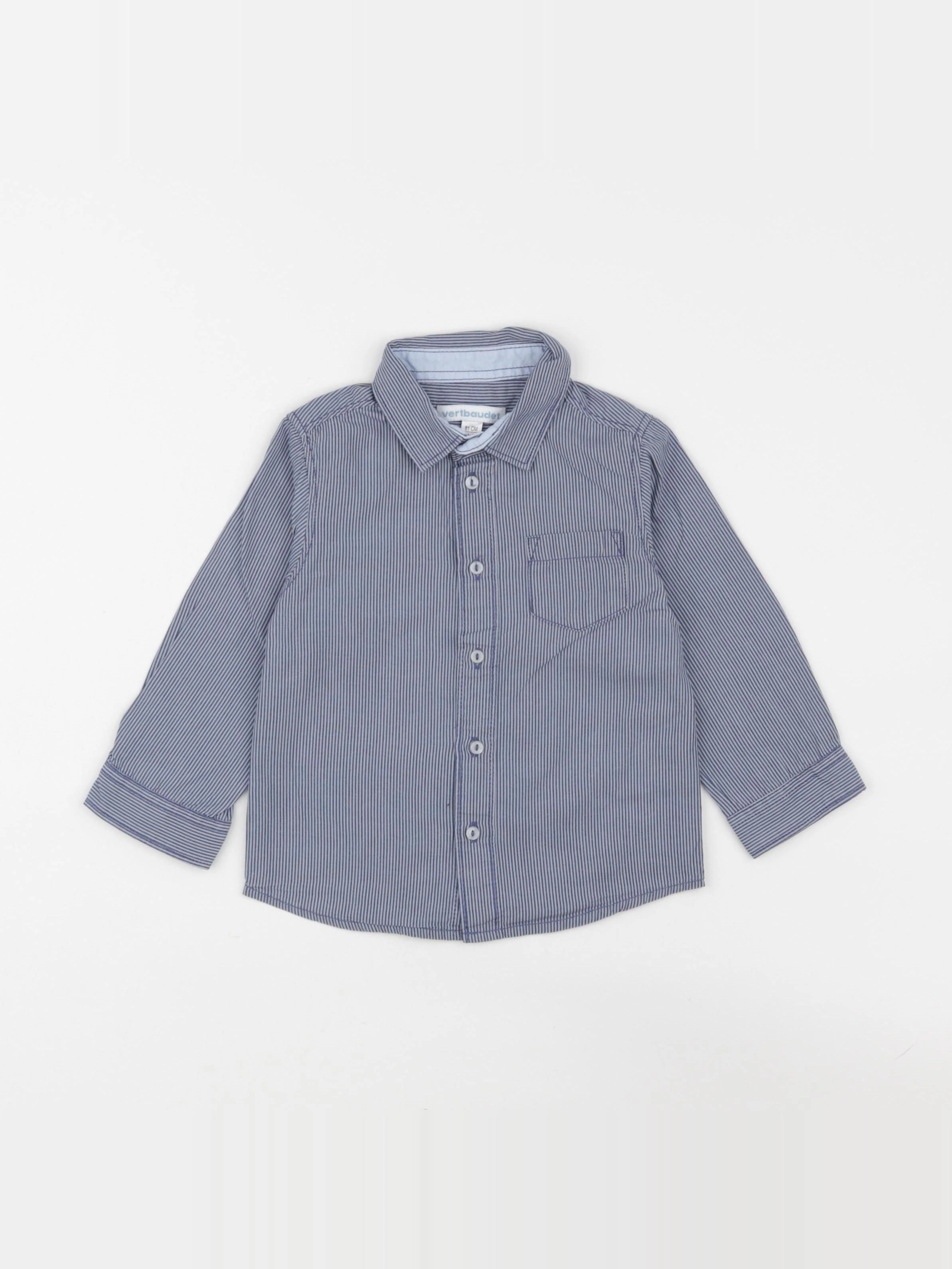 Vertbaudet - chemise bleu - 18 mois