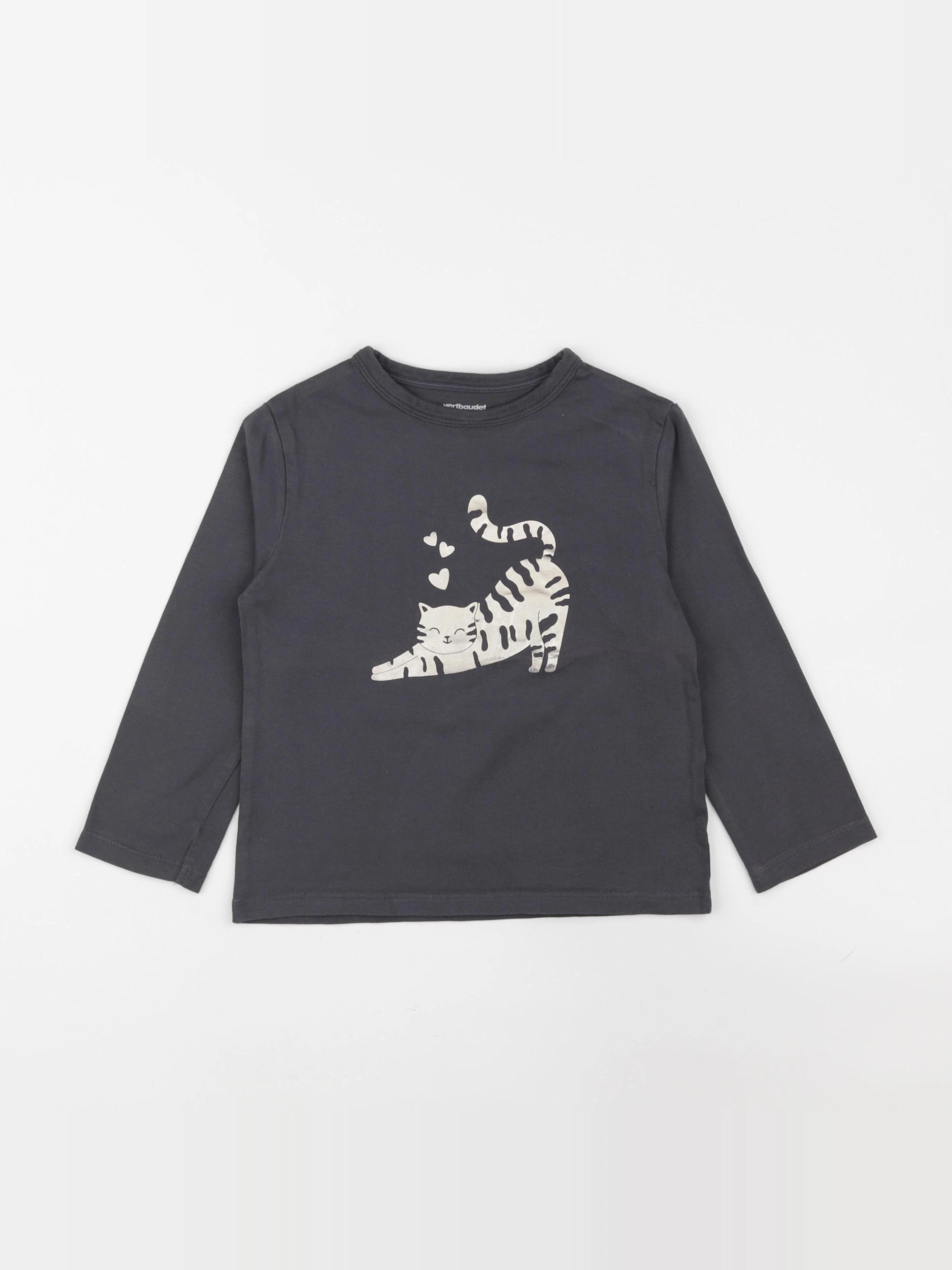 Vertbaudet - tee-shirt gris - 5 ans