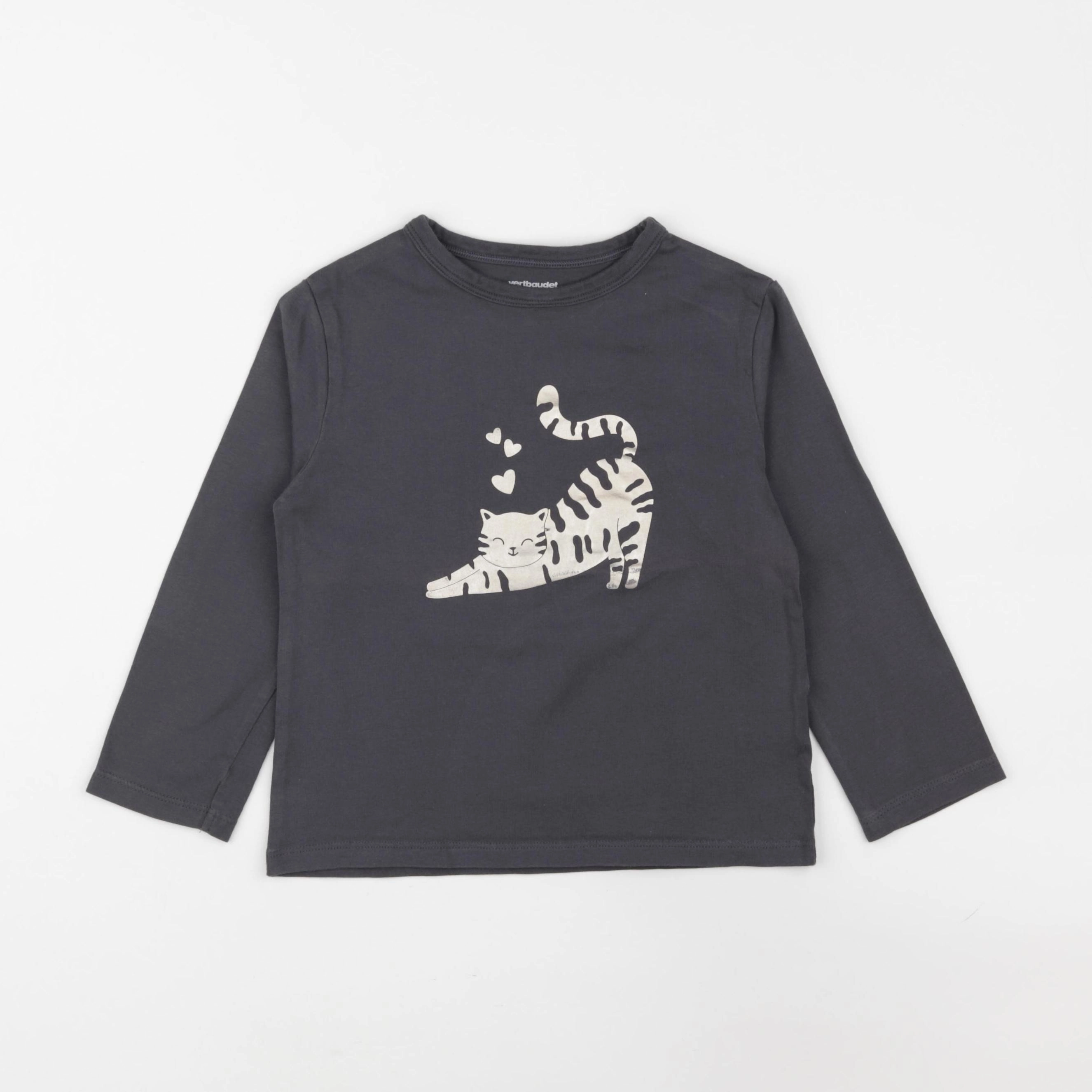 Vertbaudet - tee-shirt gris - 5 ans
