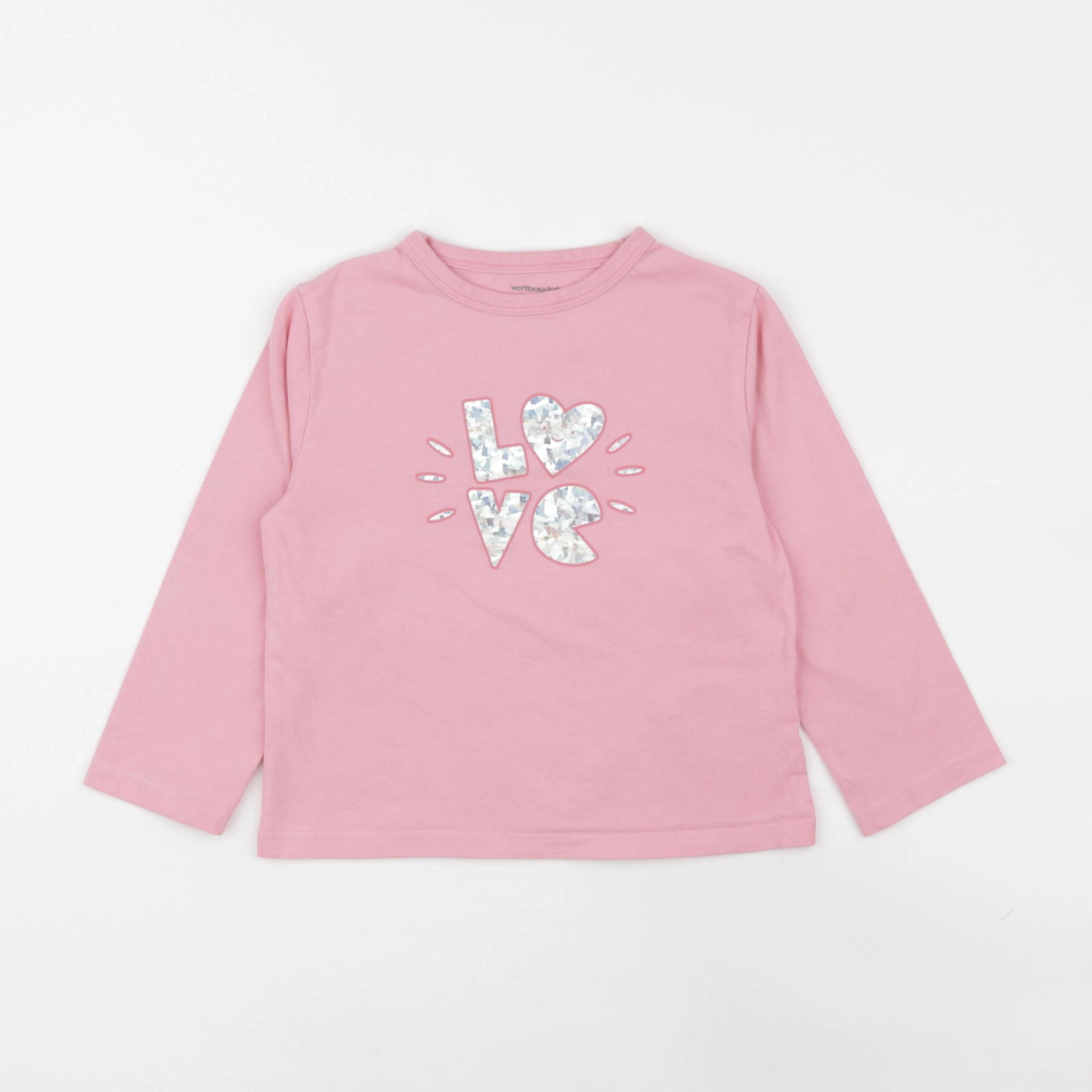 Vertbaudet - tee-shirt rose - 5 ans