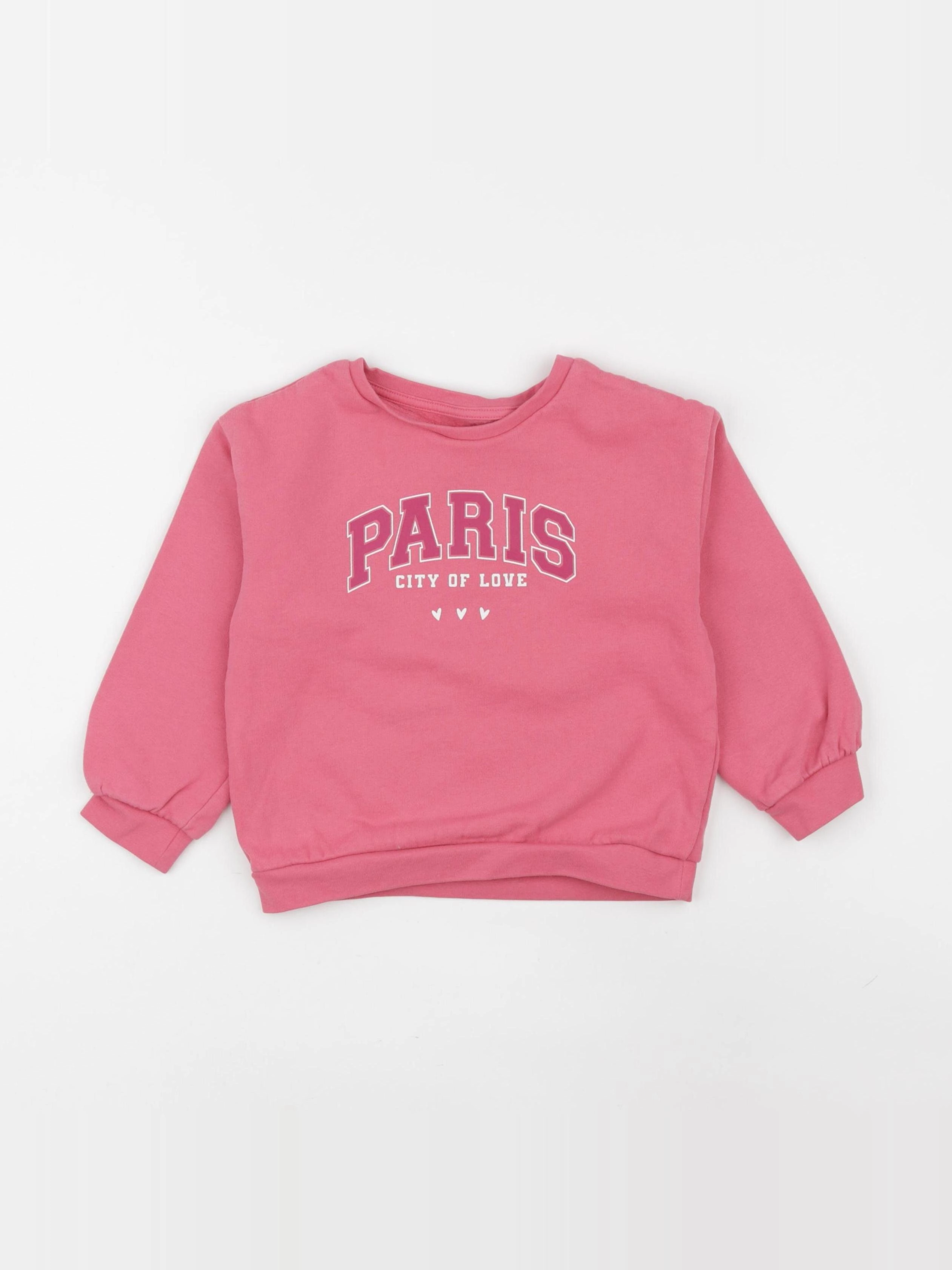 Vertbaudet - sweat rose - 5 ans