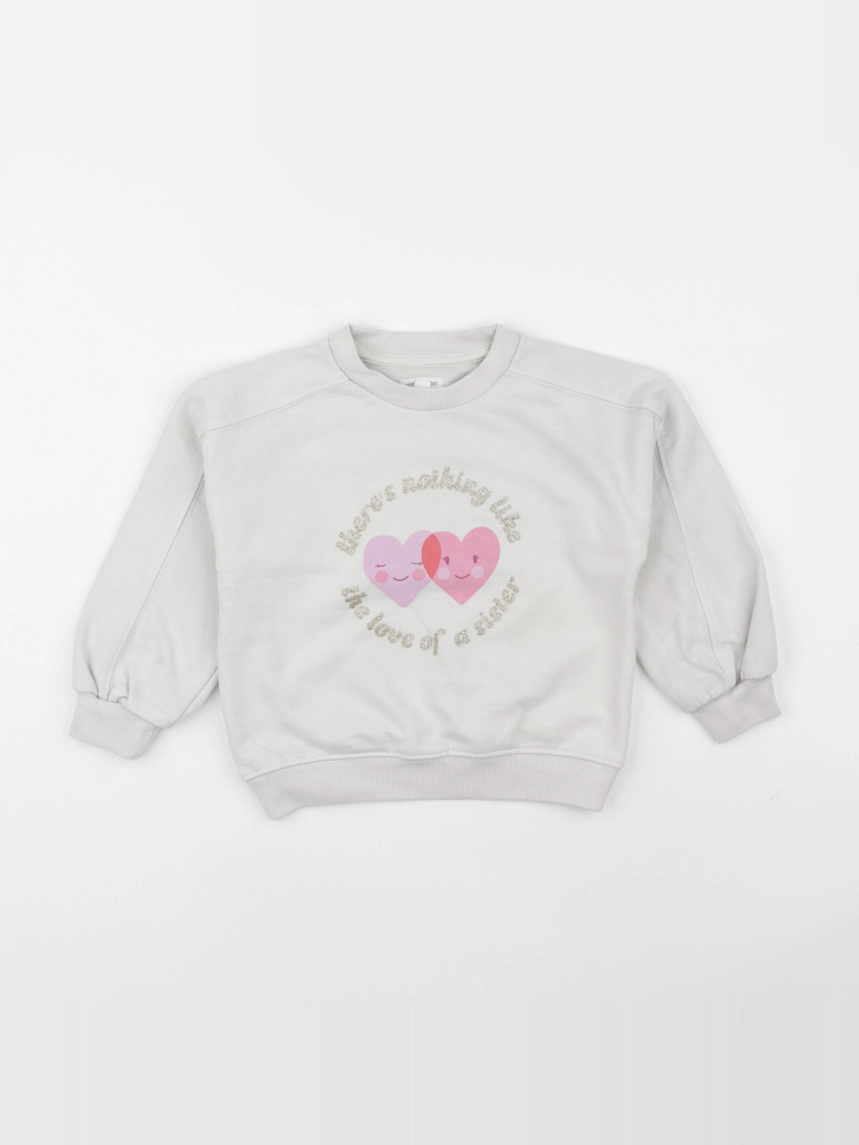Vertbaudet - sweat blanc - 5 ans