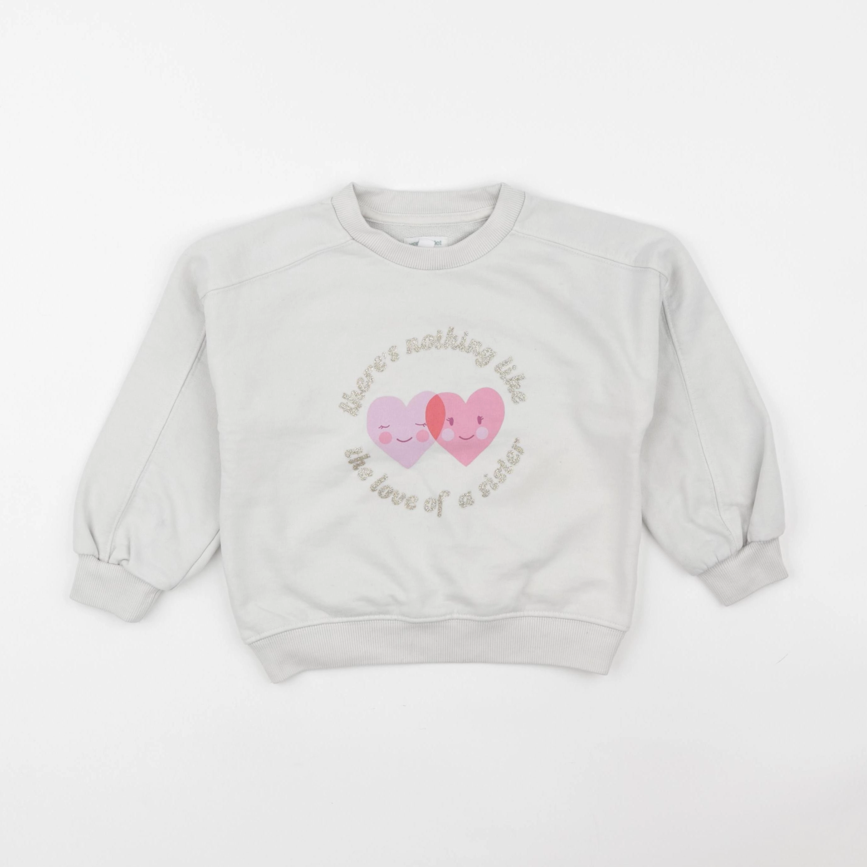 Vertbaudet - sweat blanc - 5 ans