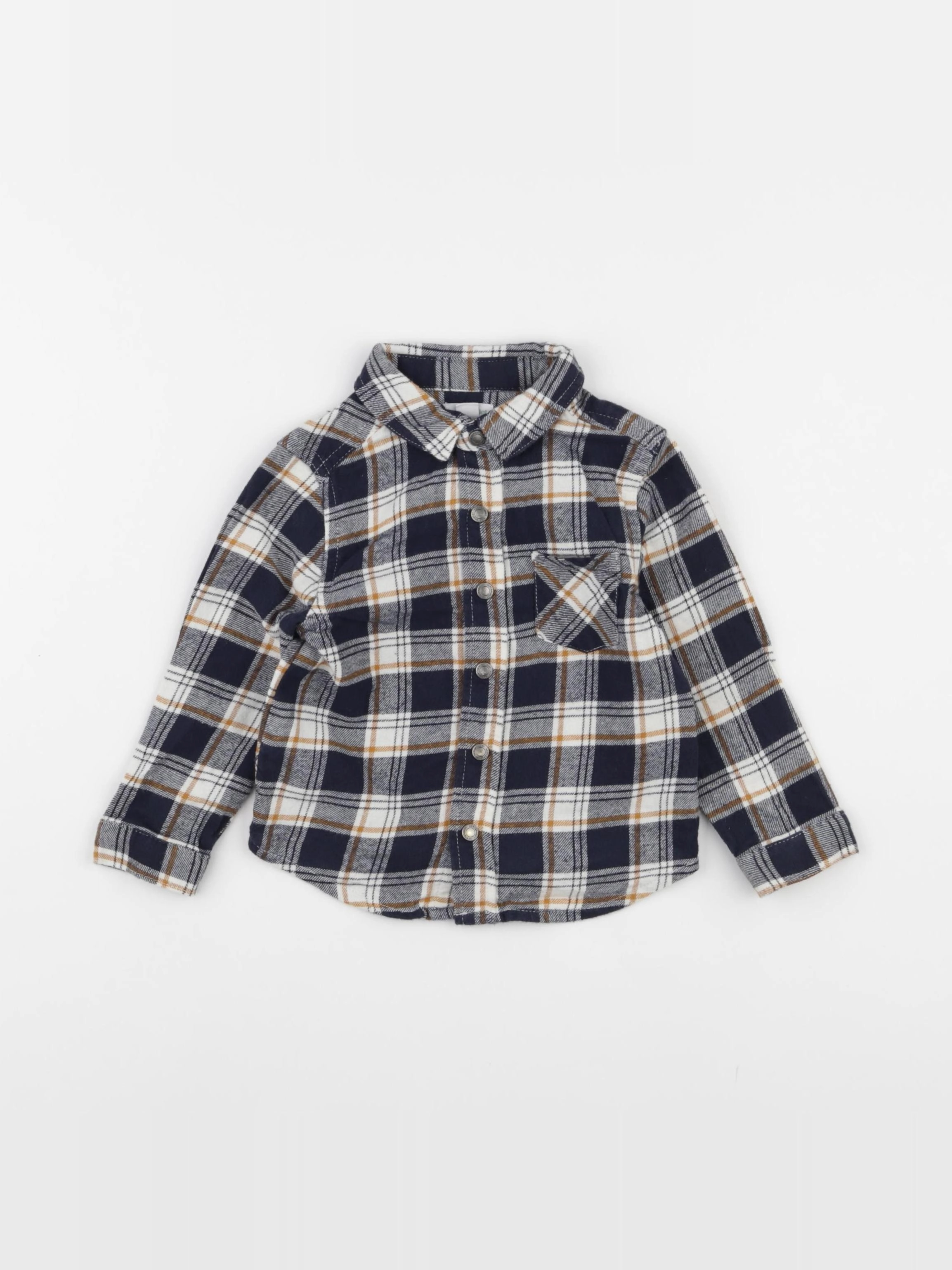 Vertbaudet - chemise bleu, marron - 18 mois