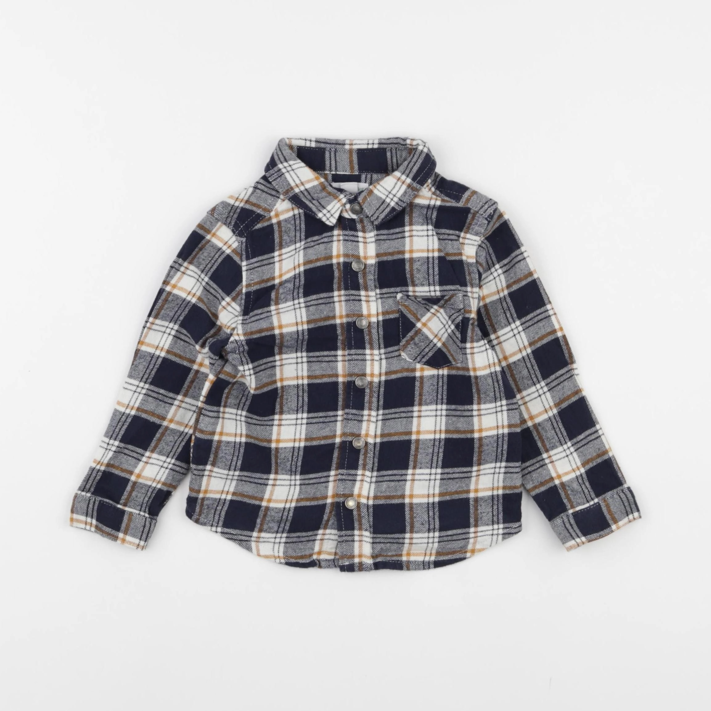Vertbaudet - chemise bleu, marron - 18 mois