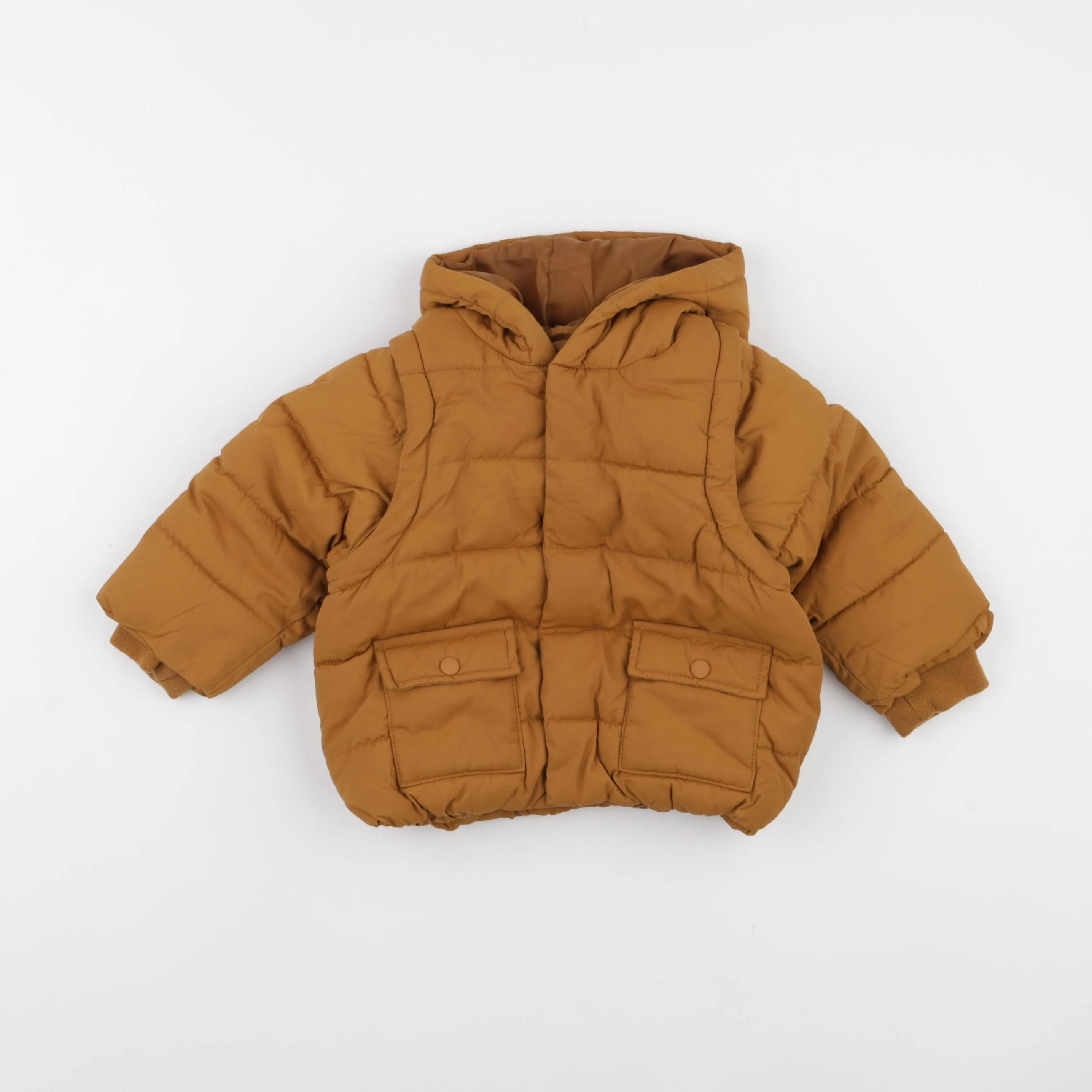 Vertbaudet - doudoune marron - 12 mois