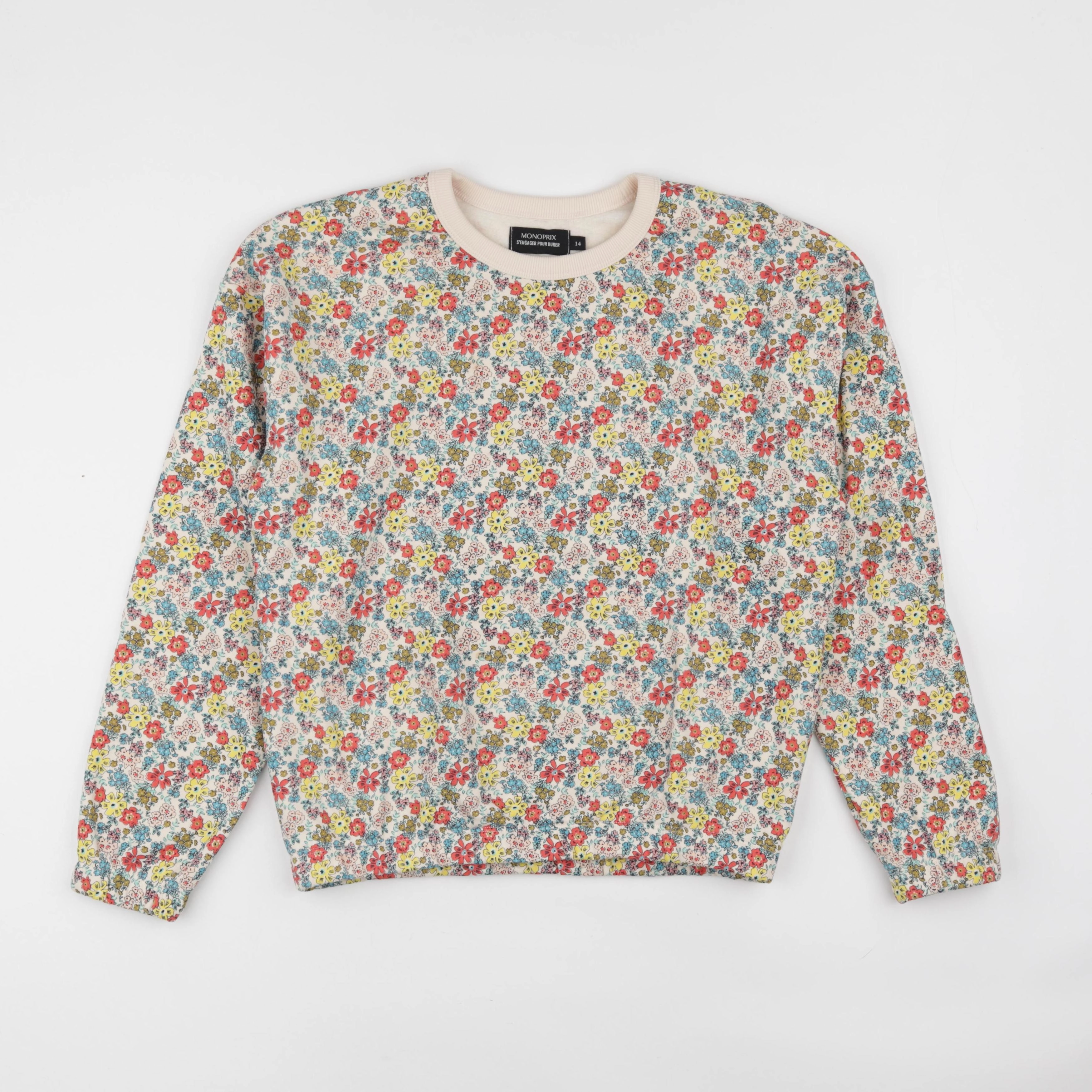 Monoprix - sweat multicolore - 14 ans