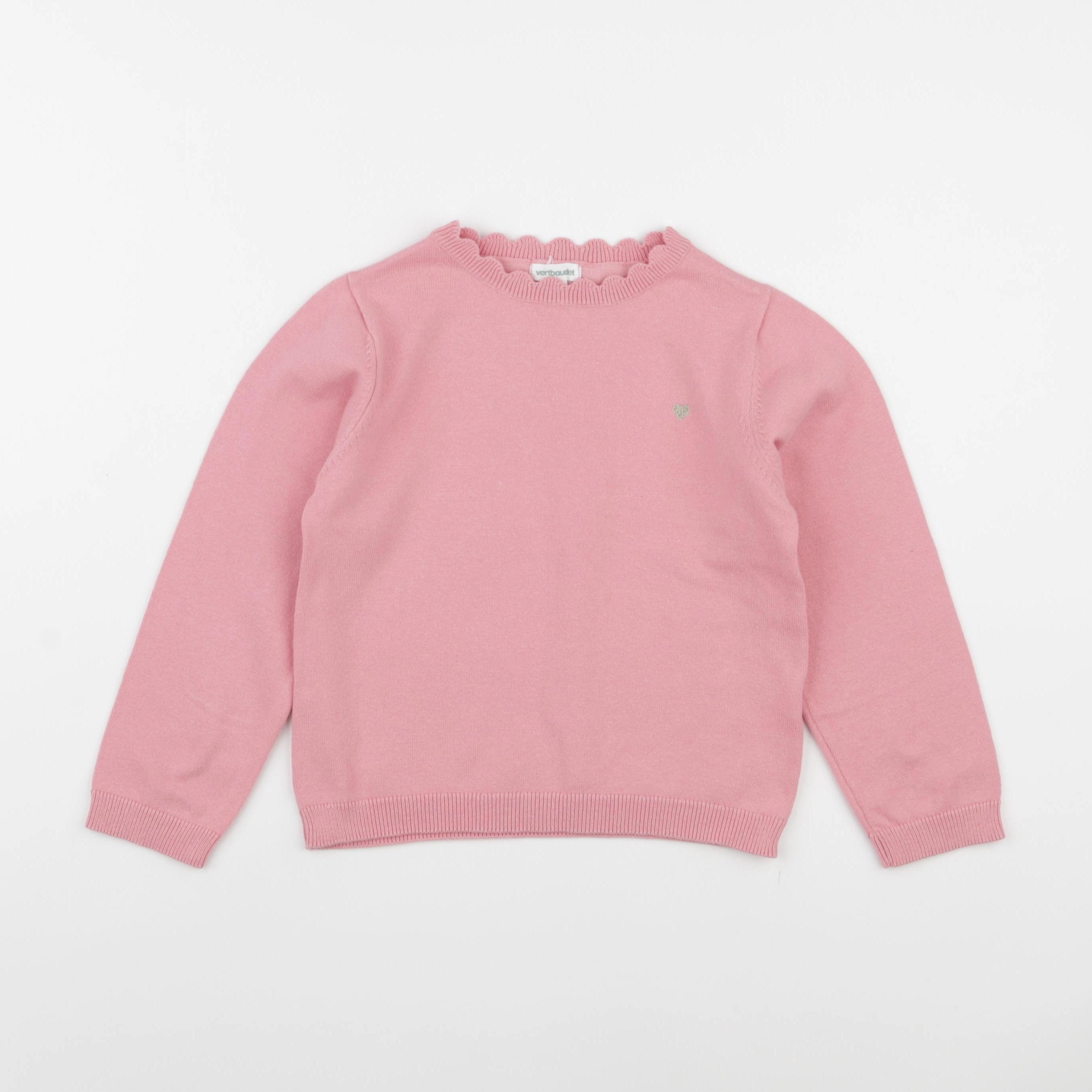 Vertbaudet - pull rose - 6 ans