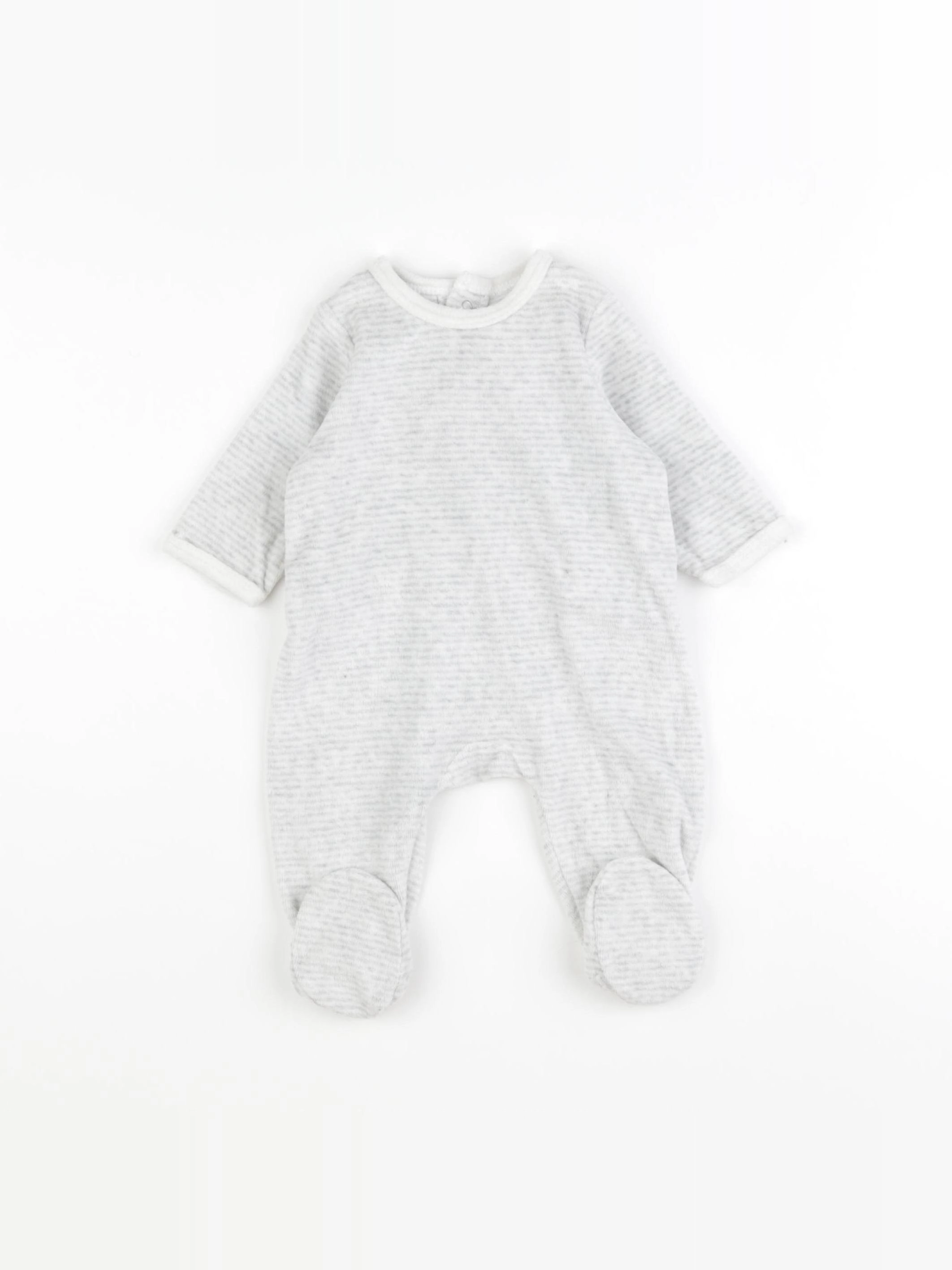 La Redoute - pyjama velours gris - 3 mois