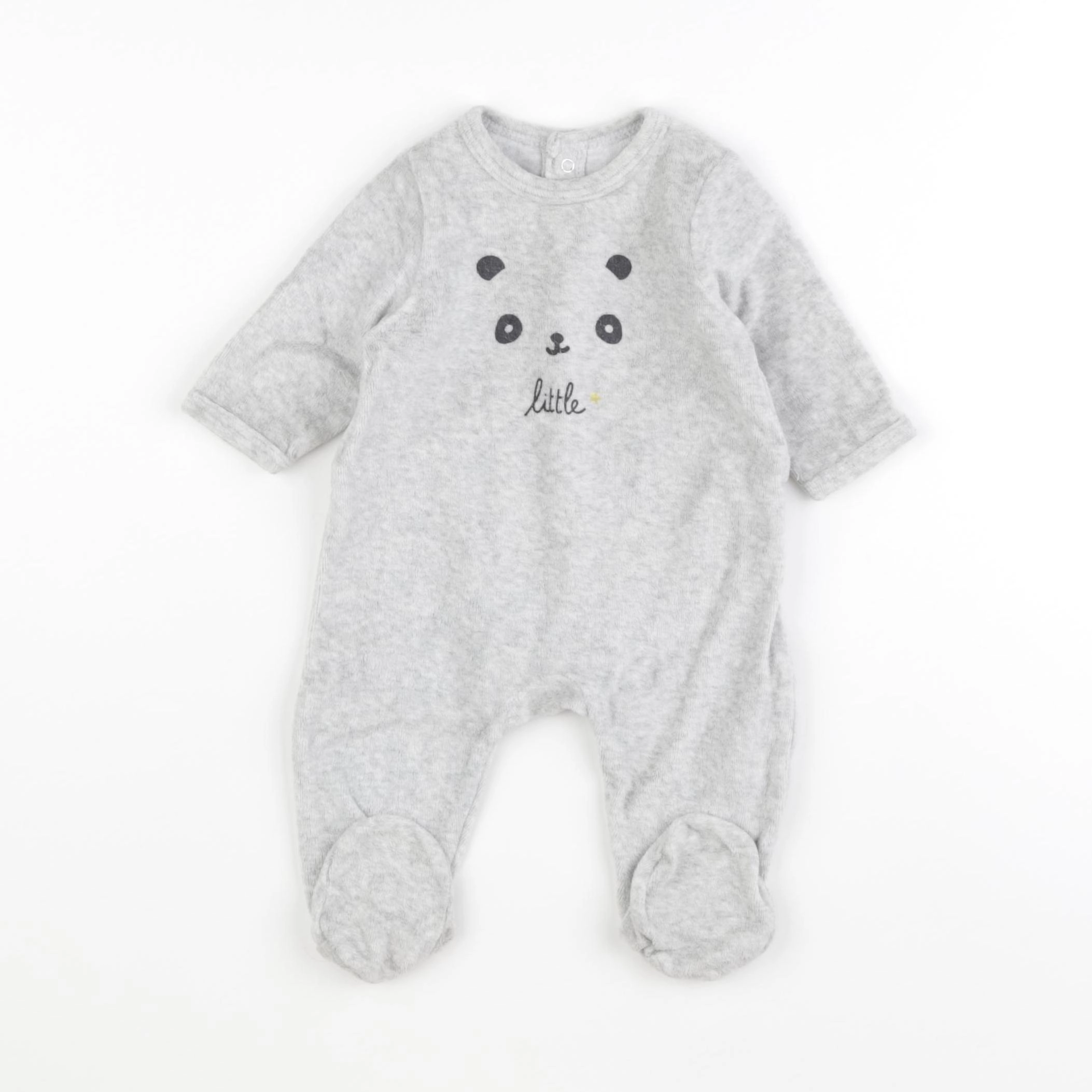 La Redoute - pyjama velours gris - 3 mois