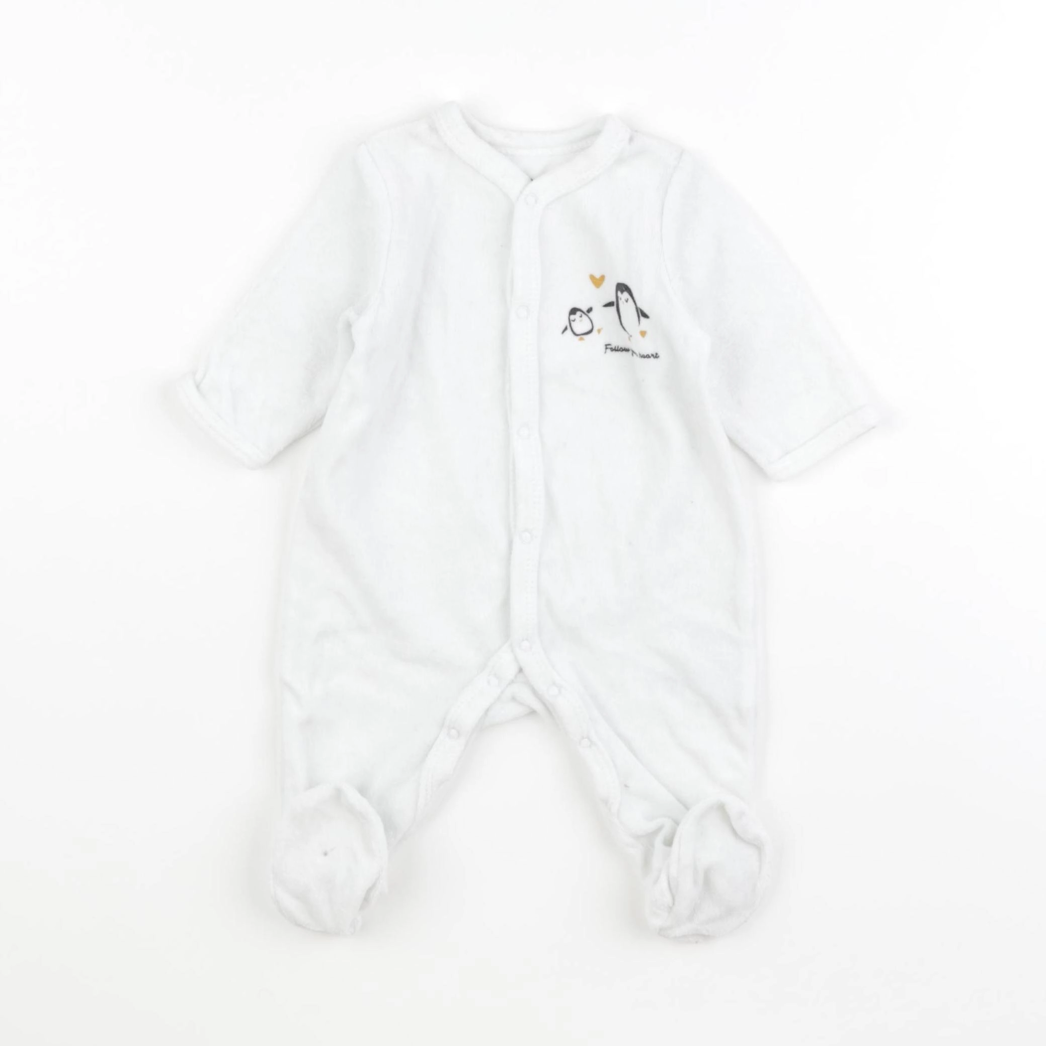La Redoute - pyjama velours blanc - 3 mois