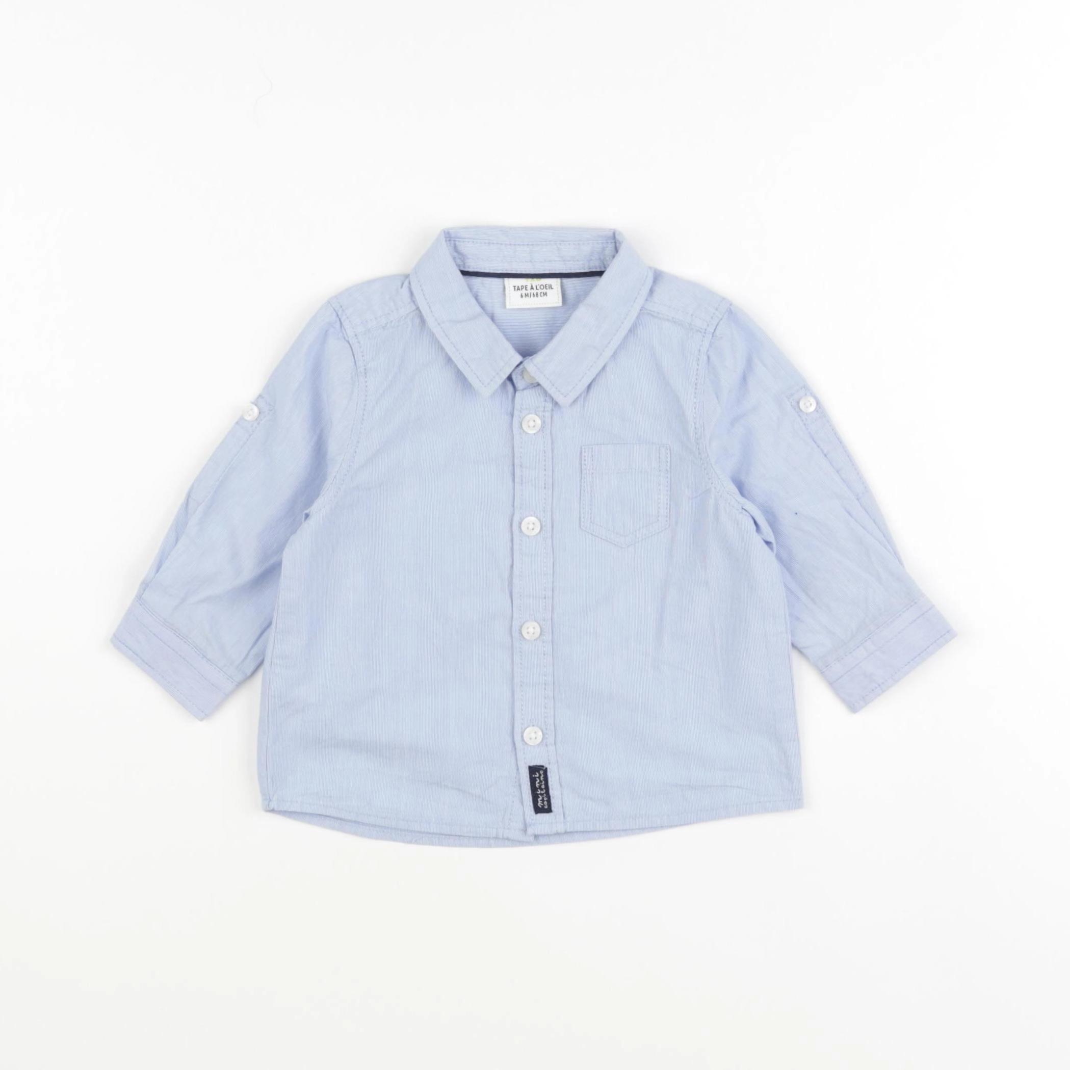 Tape à l'oeil - chemise bleu - 6 mois