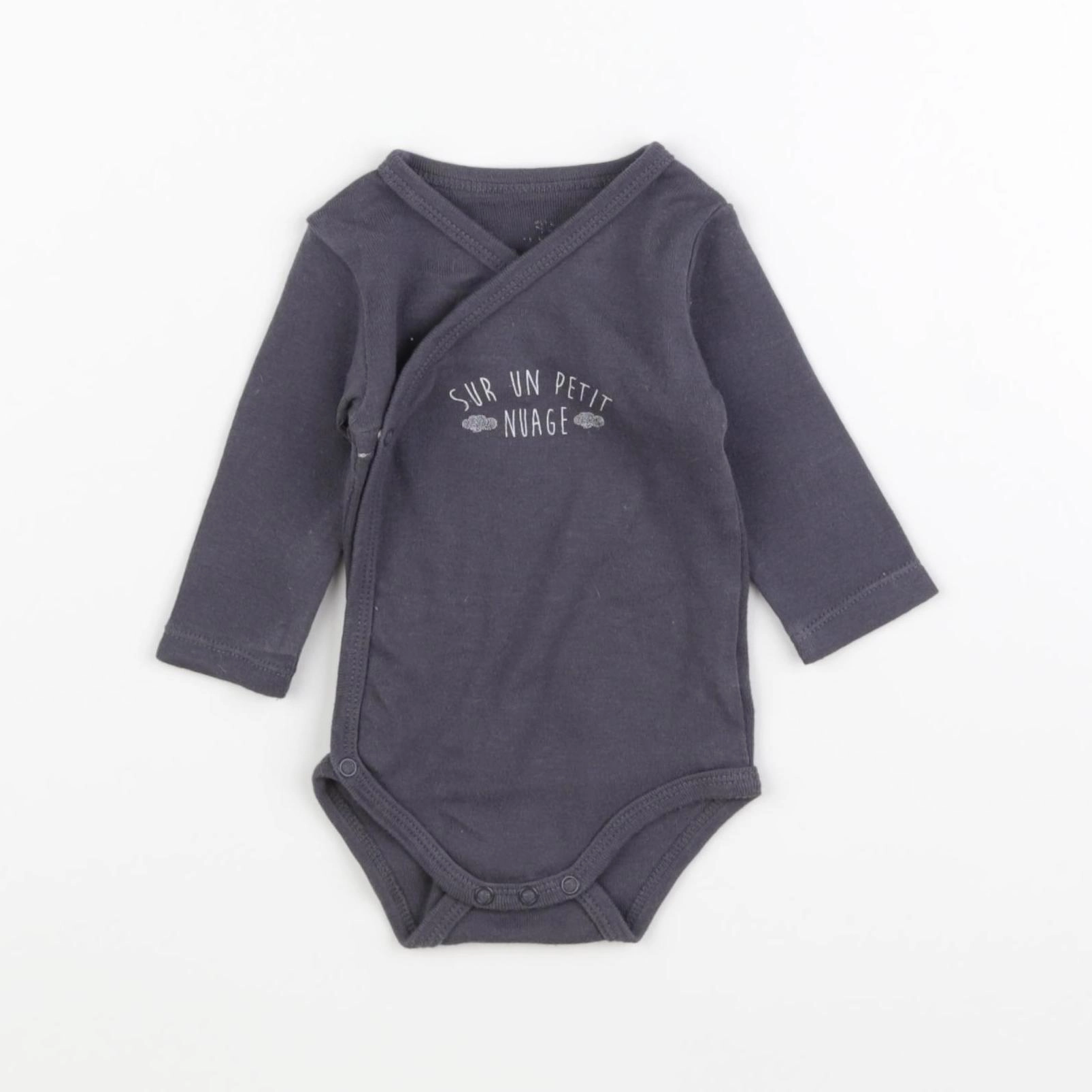 La Redoute - body gris - 3 mois