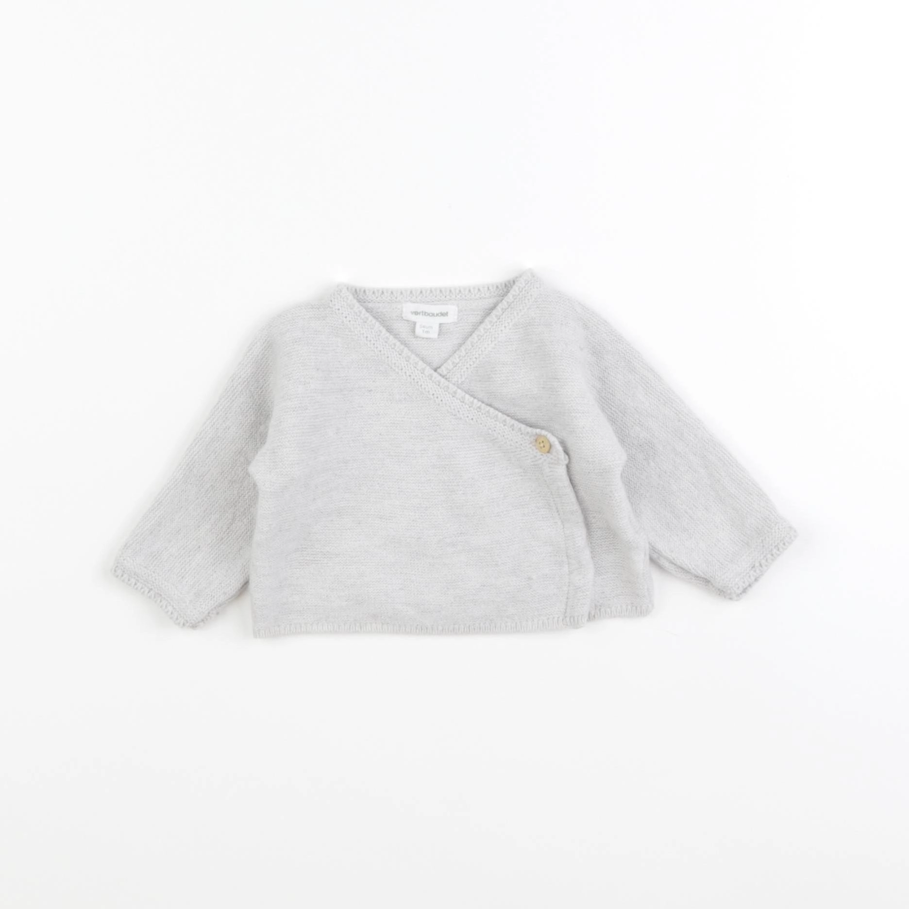 Vertbaudet - gilet gris - 1 mois