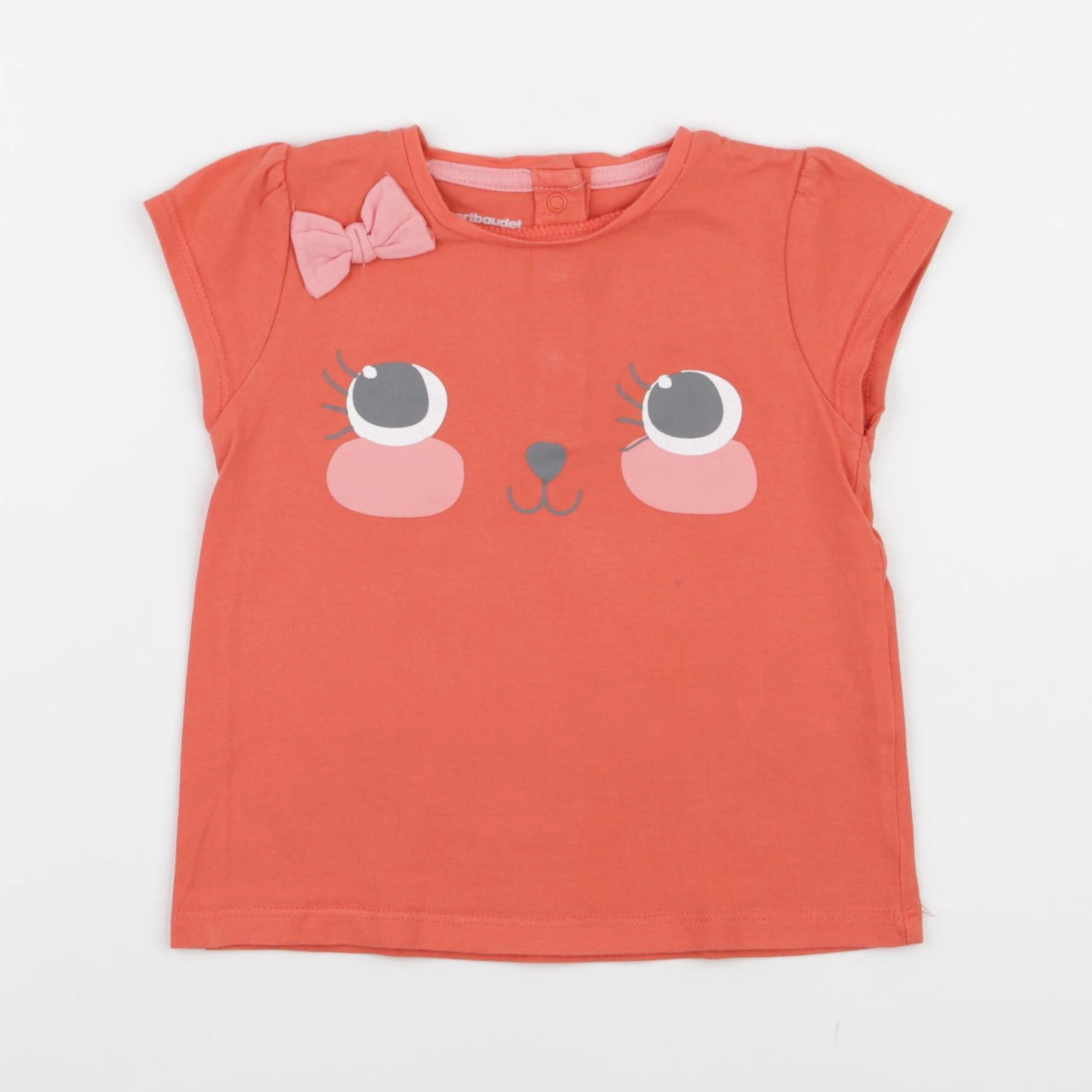 Vertbaudet - tee-shirt rouge - 18 mois