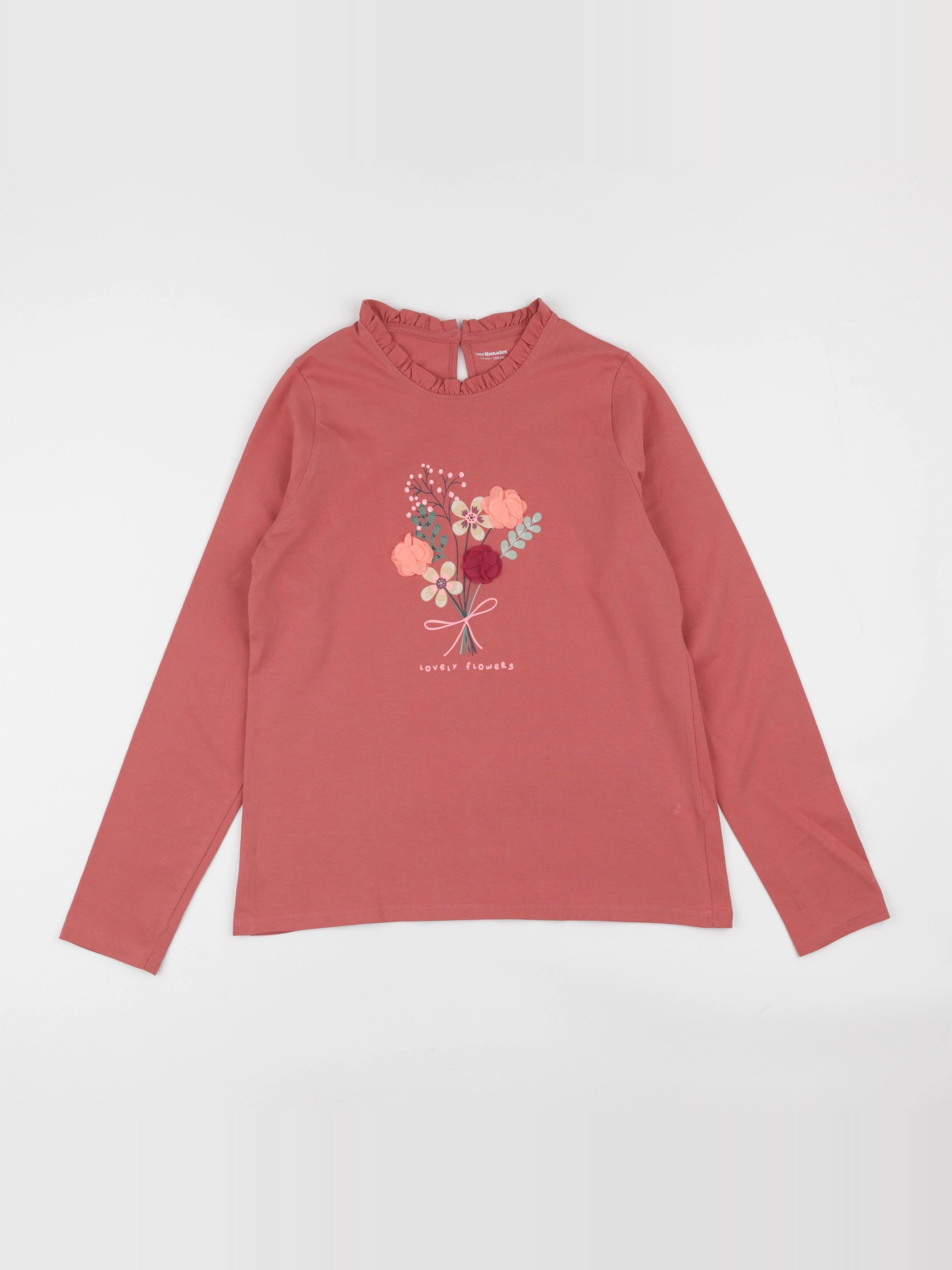 Vertbaudet - tee-shirt rose - 14 ans