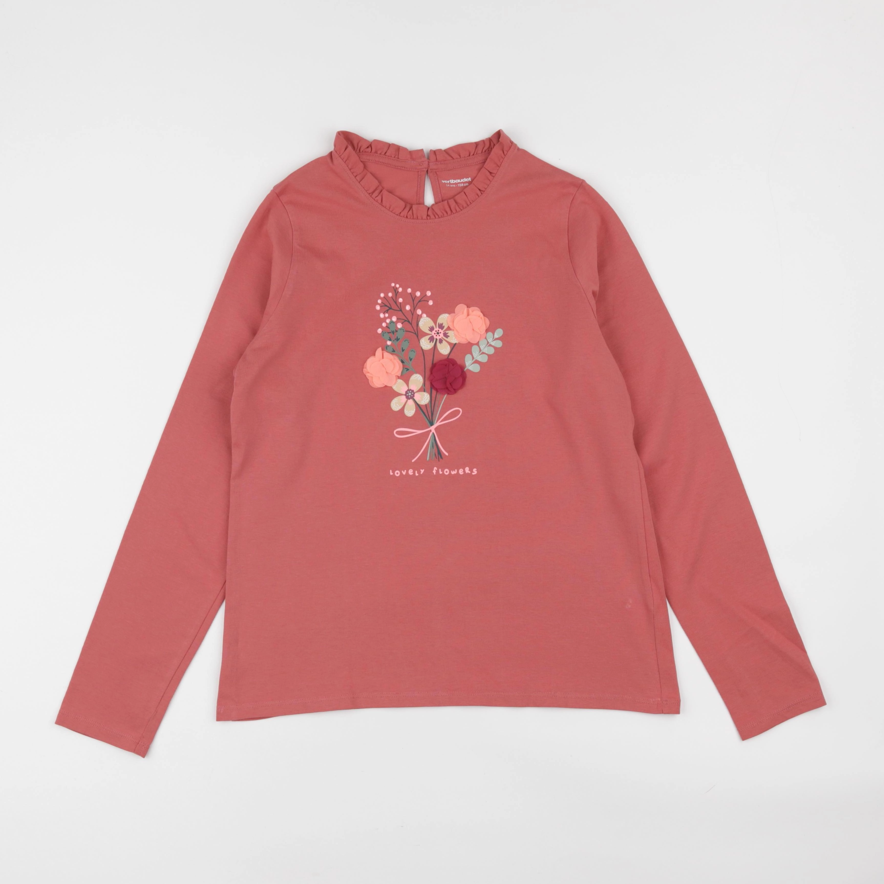 Vertbaudet - tee-shirt rose - 14 ans