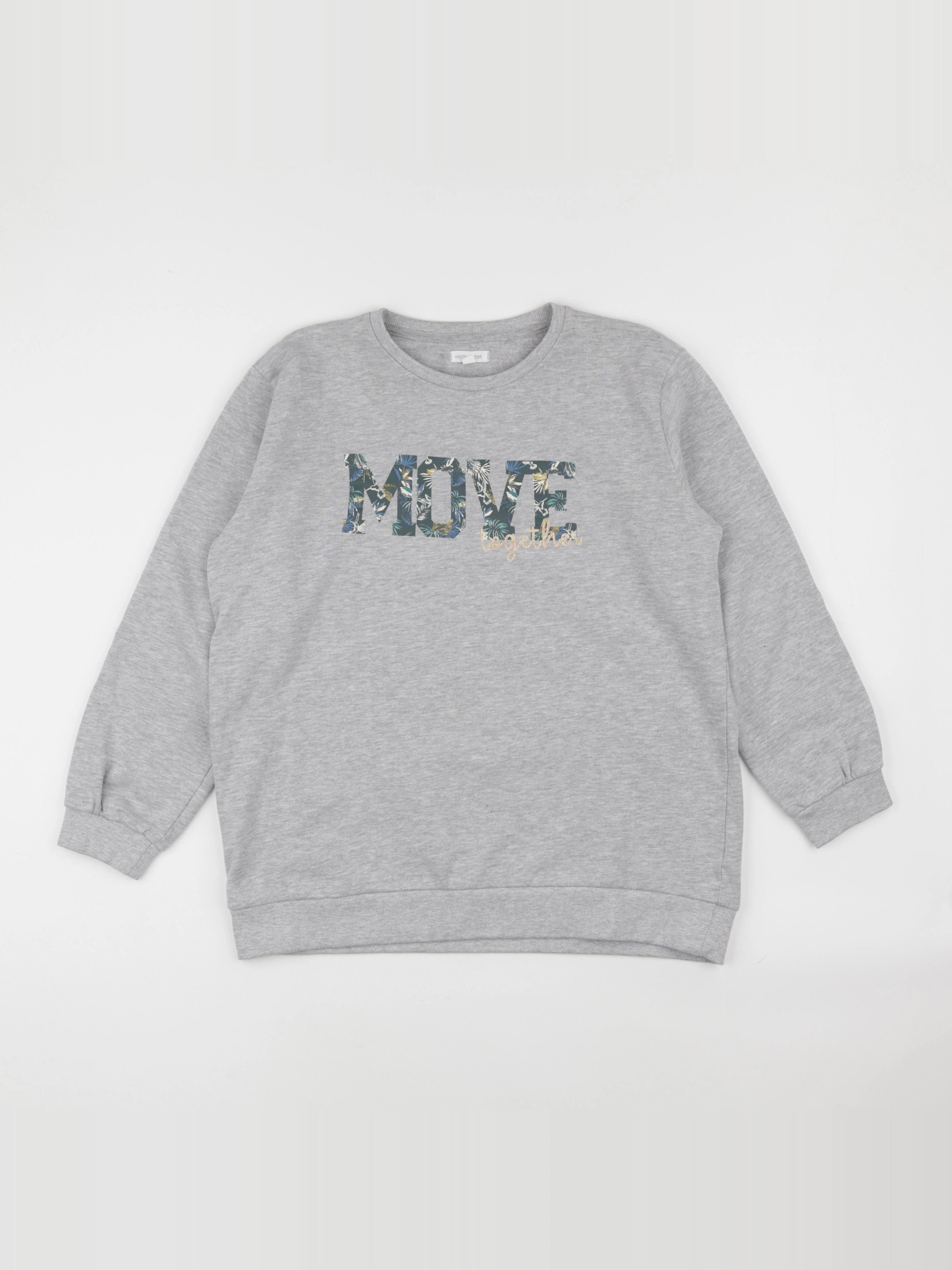 Vertbaudet - sweat gris - 14 ans