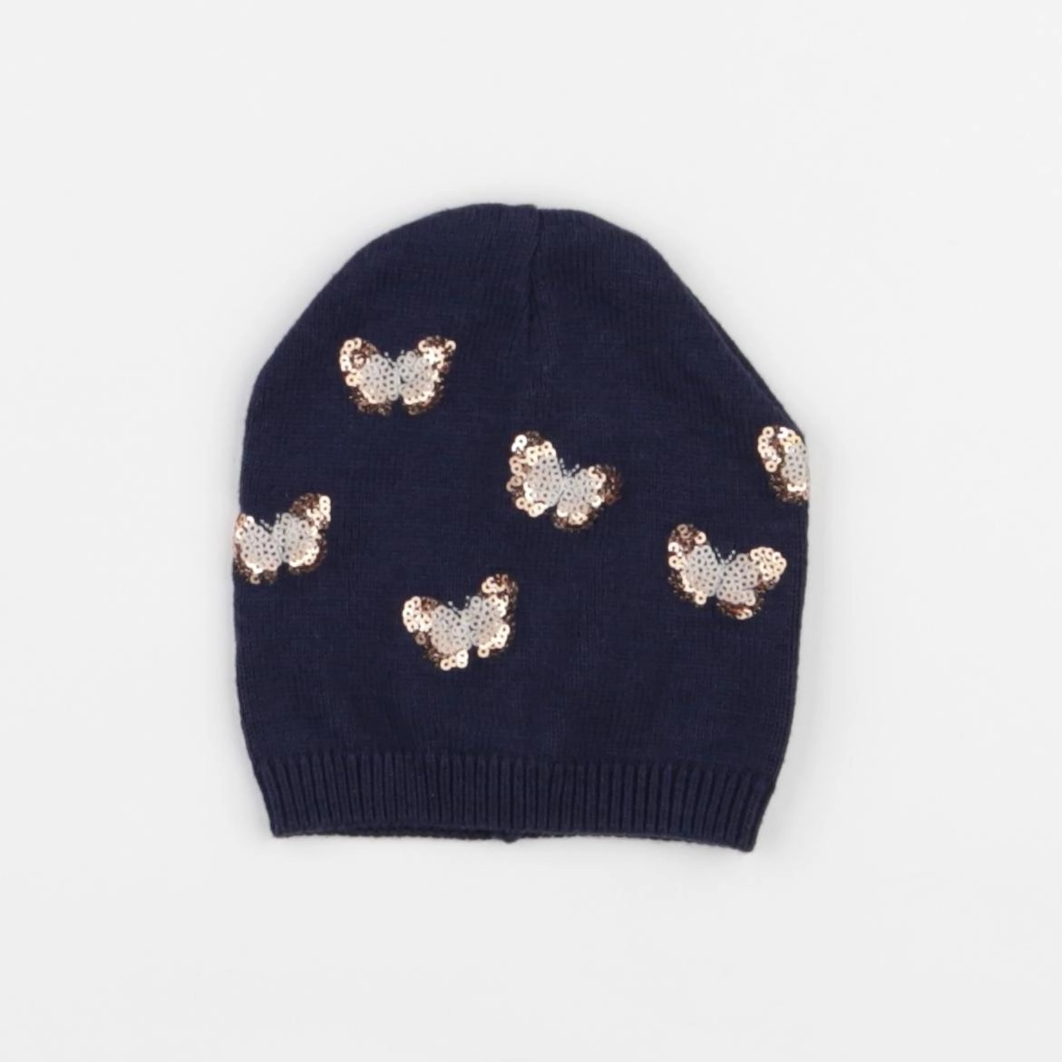 Vertbaudet - bonnet bleu, or - 4/6 ans