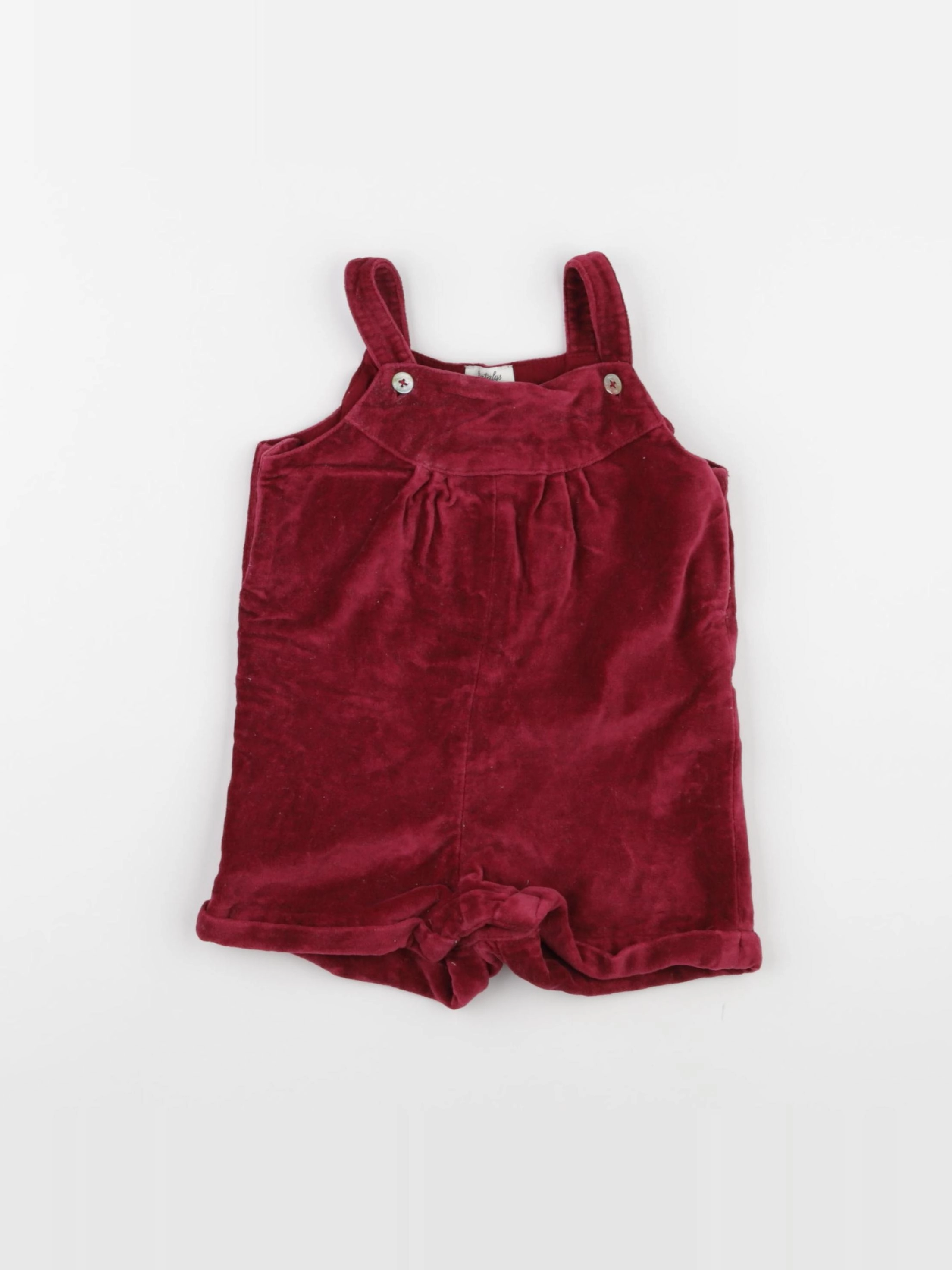 Natalys - salopette rouge - 12 mois