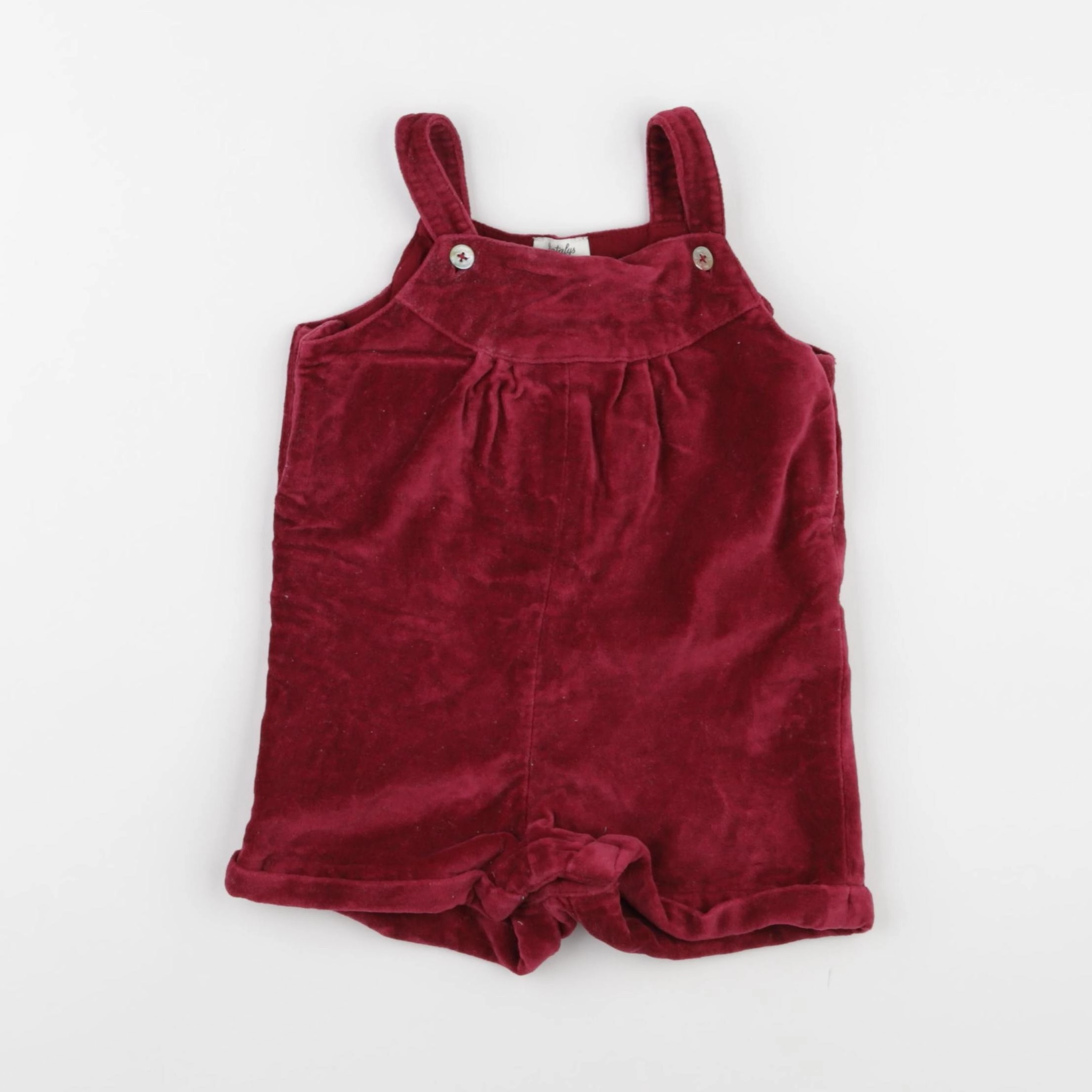 Natalys - salopette rouge - 12 mois
