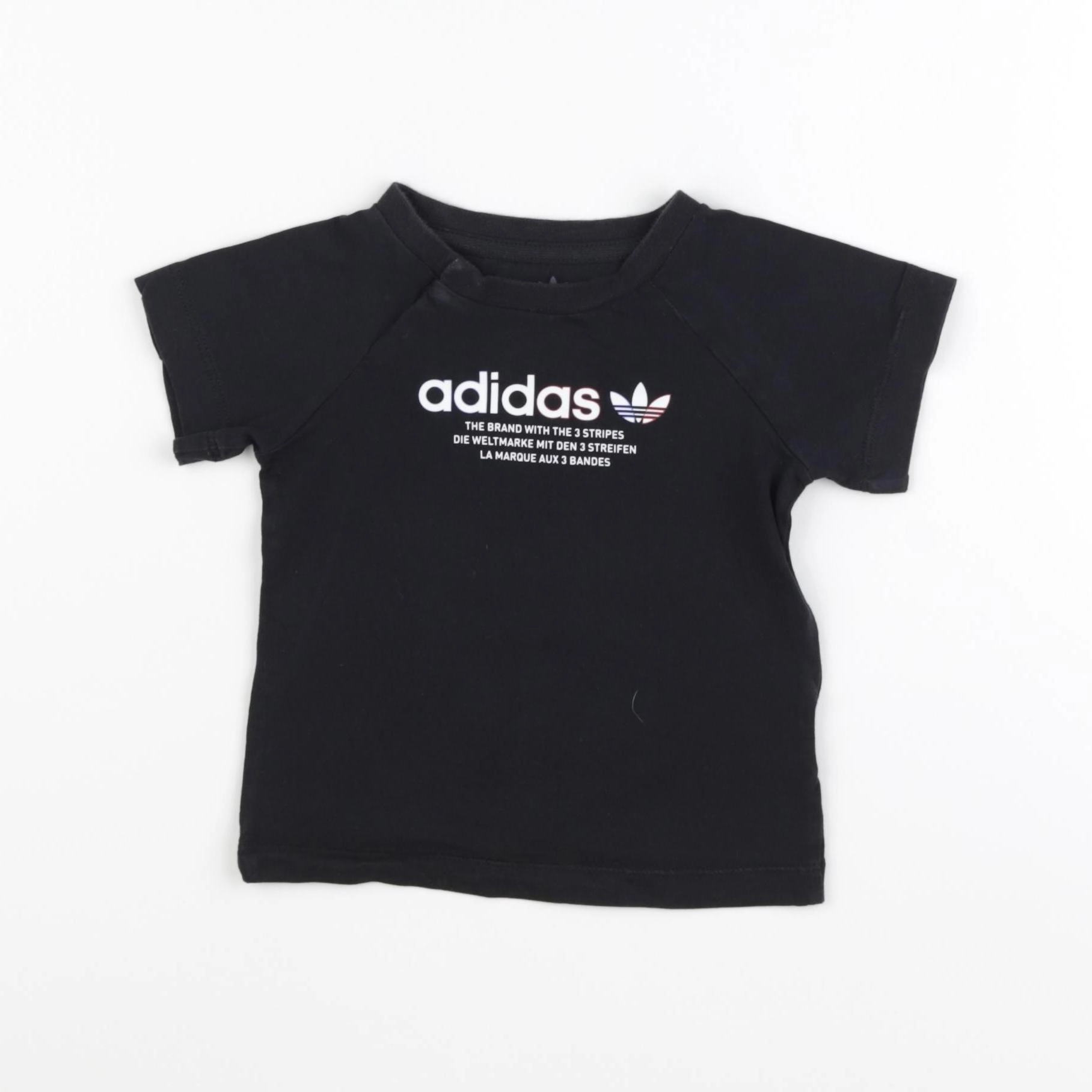 Adidas - tee-shirt noir - 6/9 mois