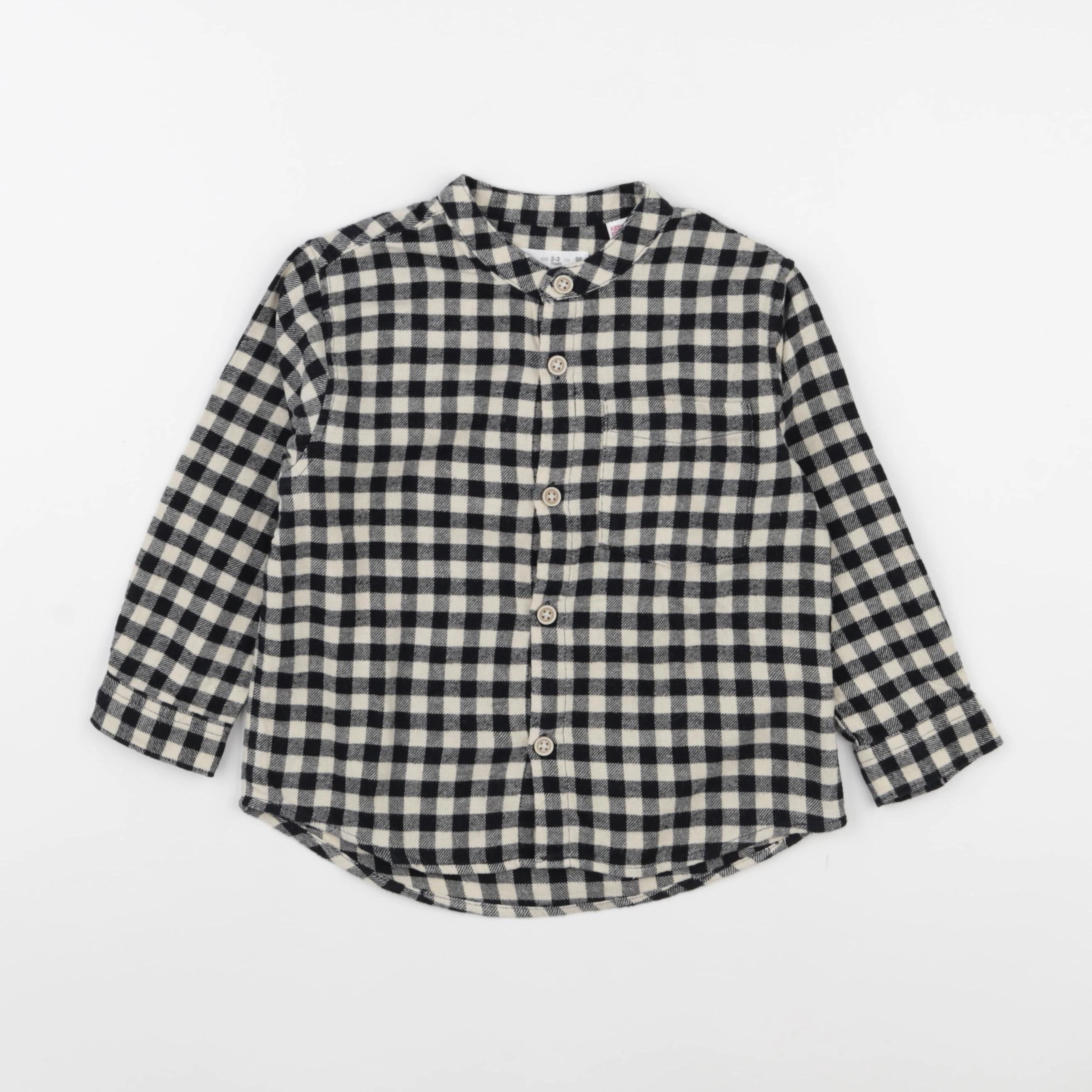 Zara - chemise noir - 2/3 ans